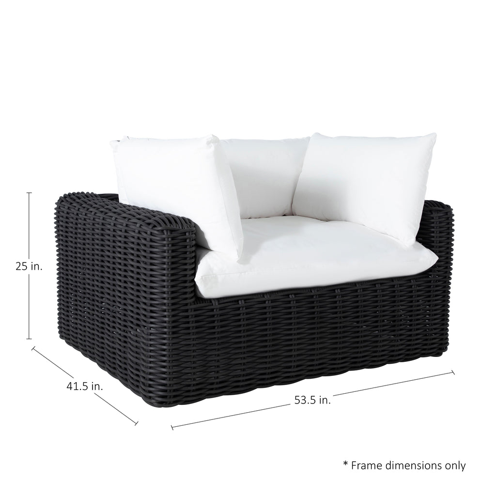 Montecito Woven Wicker Outdoor Lounge Chair