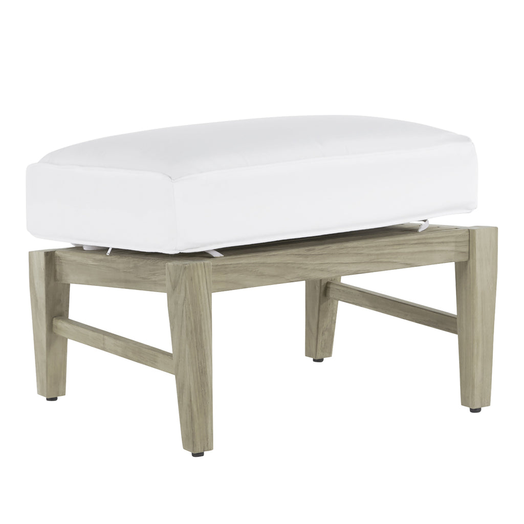 Croquet Teak Outdoor Woven Ottoman