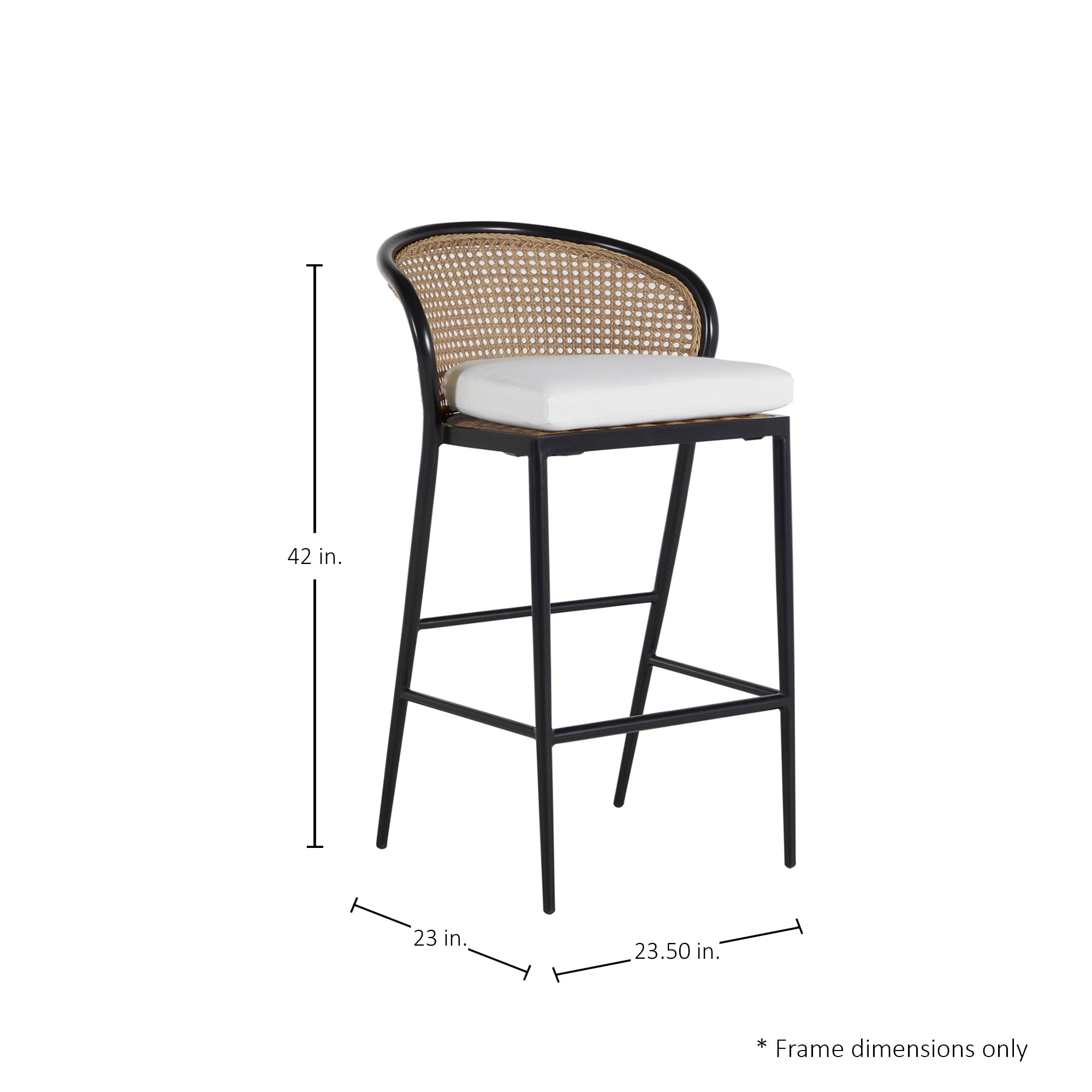 Havana N-Dura Resin Wicker Outdoor Bar Stool