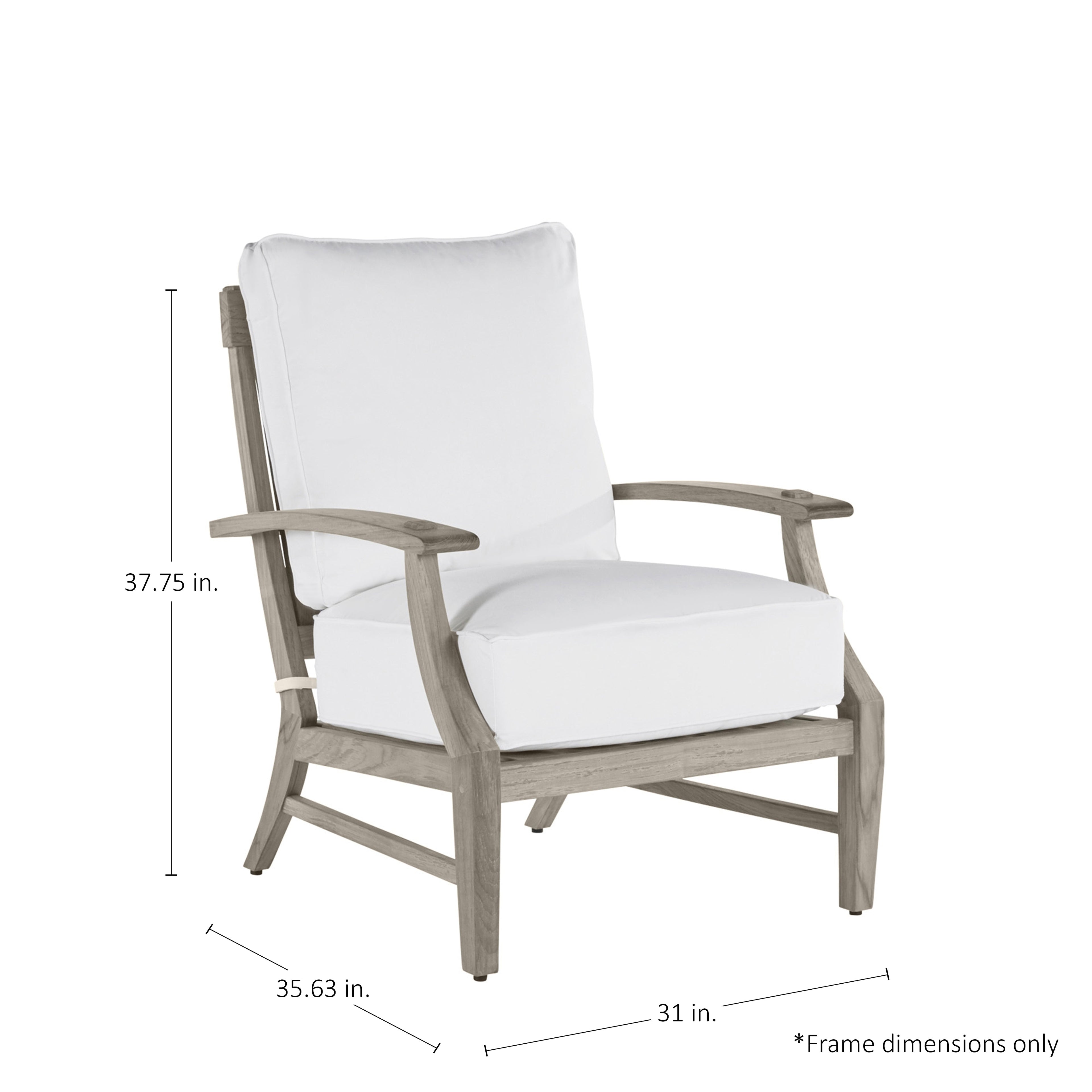 Croquet Teak Outdoor Lounge Chair