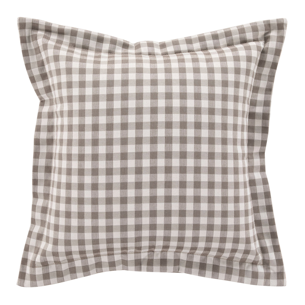 Check Plaid Outdoor Throw Pillow