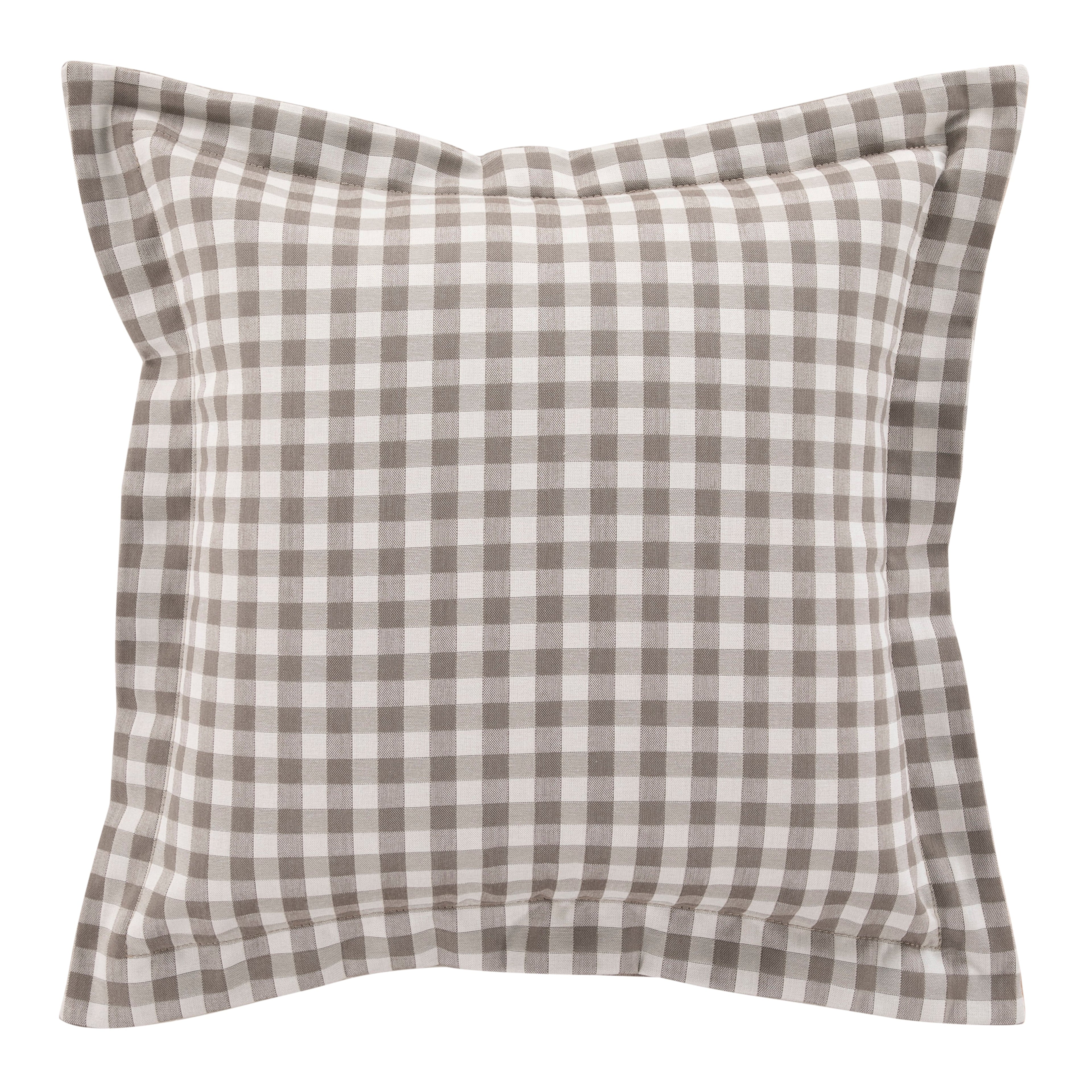 Check Plaid Outdoor Throw Pillow
