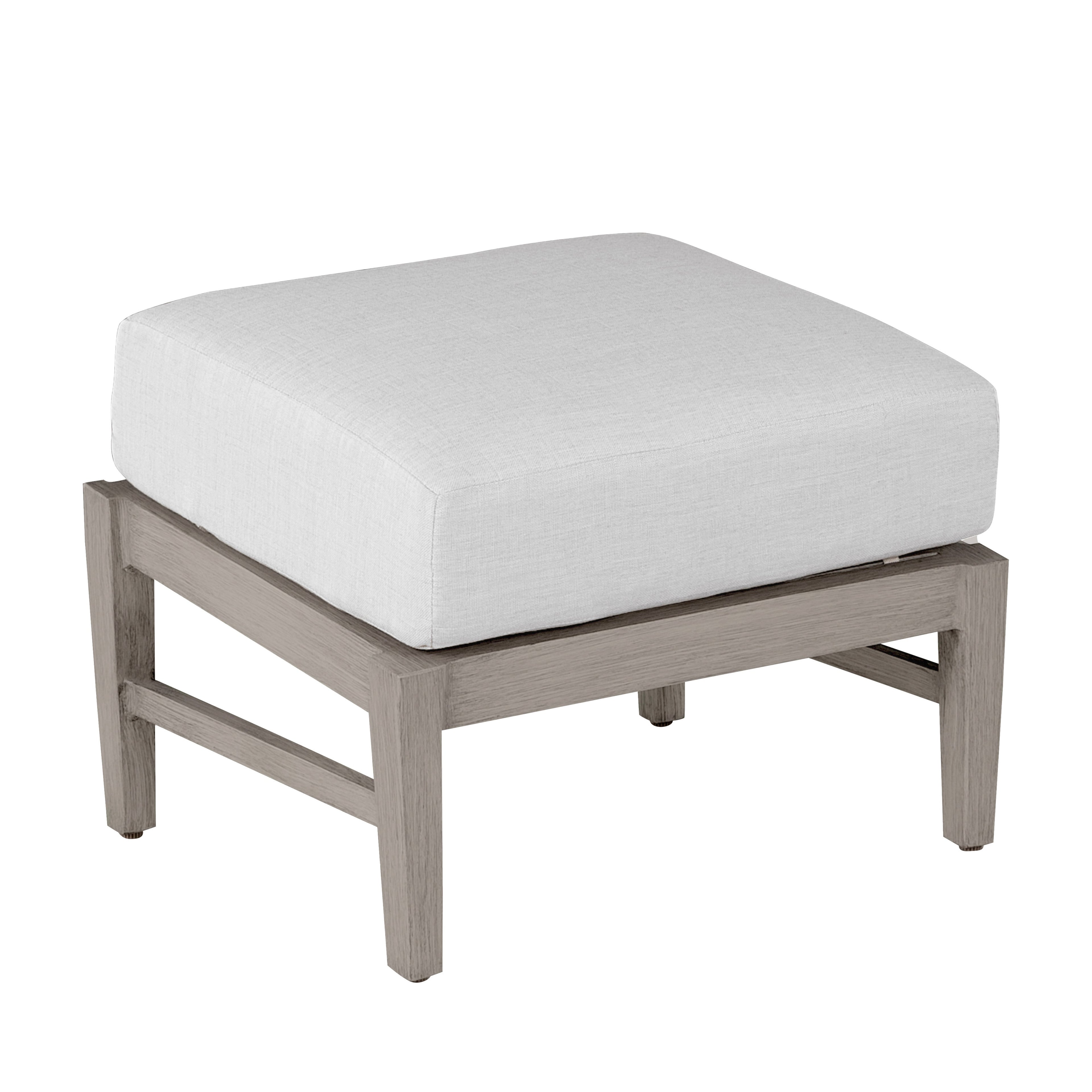Croquet Aluminum Outdoor Ottoman