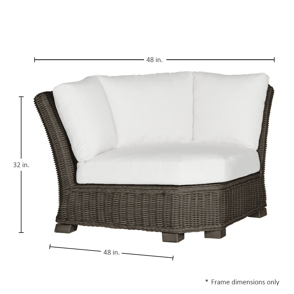 Rustic Resin Wicker Outdoor Corner Sectional Sofa