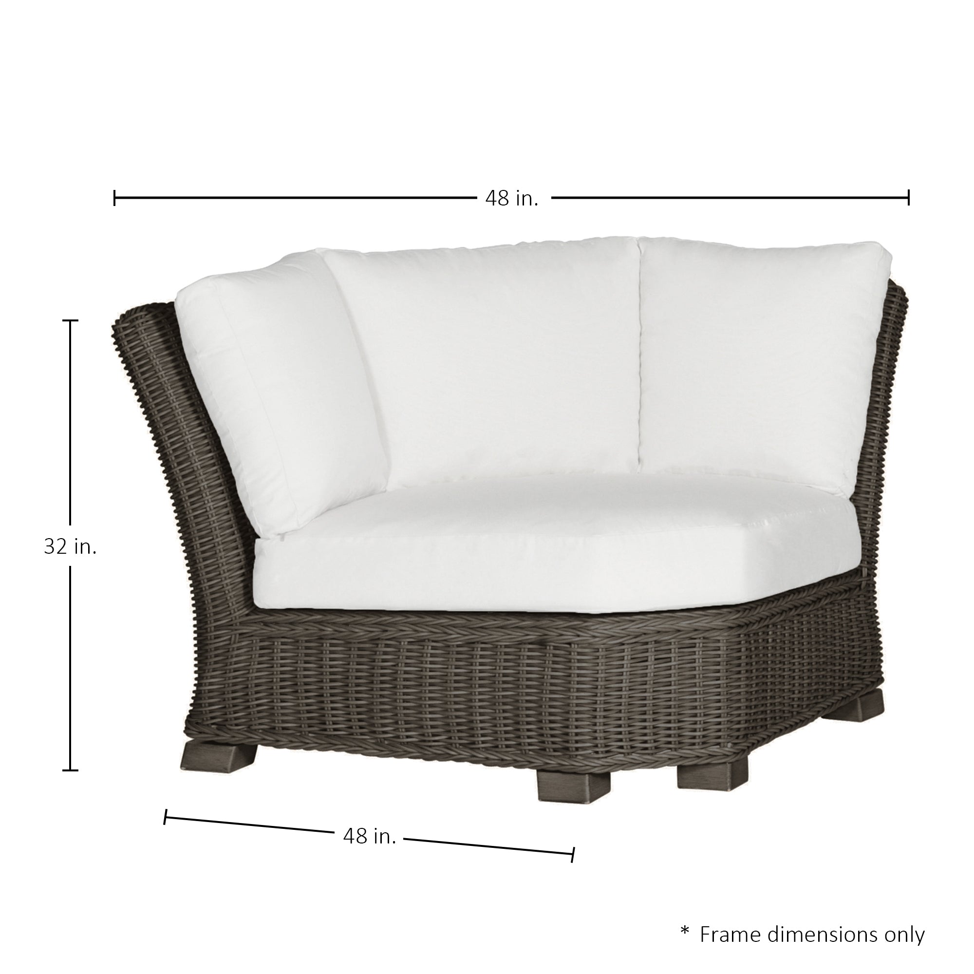 Rustic Resin Wicker Outdoor Corner Sectional Sofa