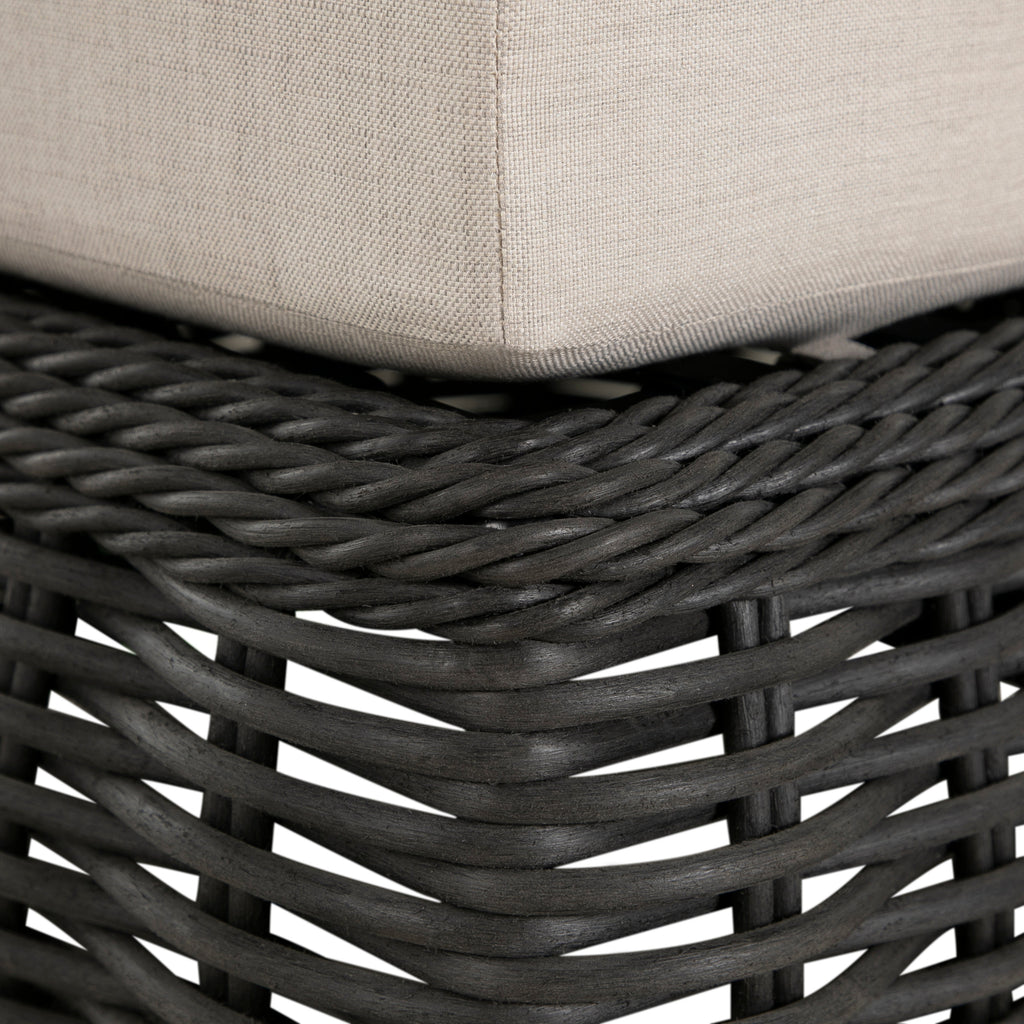 Soho N-Dura Resin Wicker Outdoor Woven Ottoman