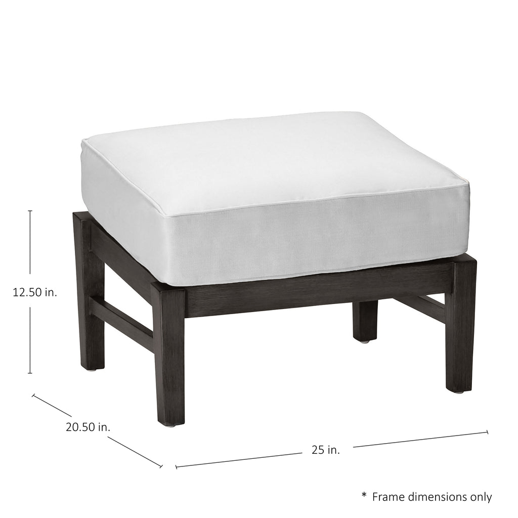 Croquet Aluminum Outdoor Ottoman