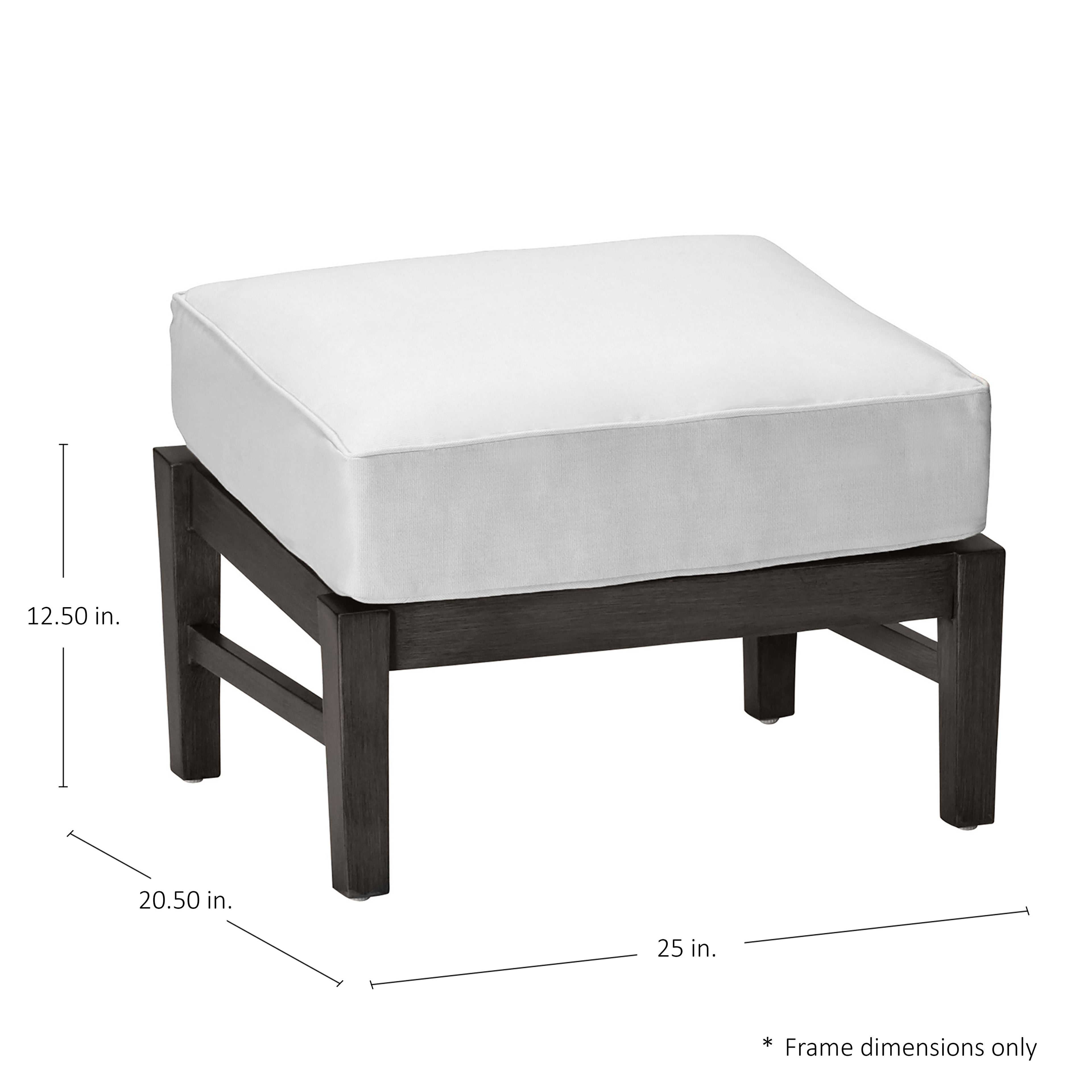 Croquet Aluminum Outdoor Ottoman