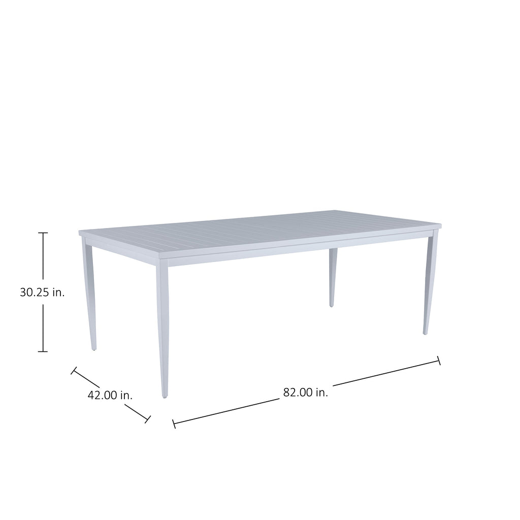 Brookings Rectangle Outdoor Slatted Dining Table