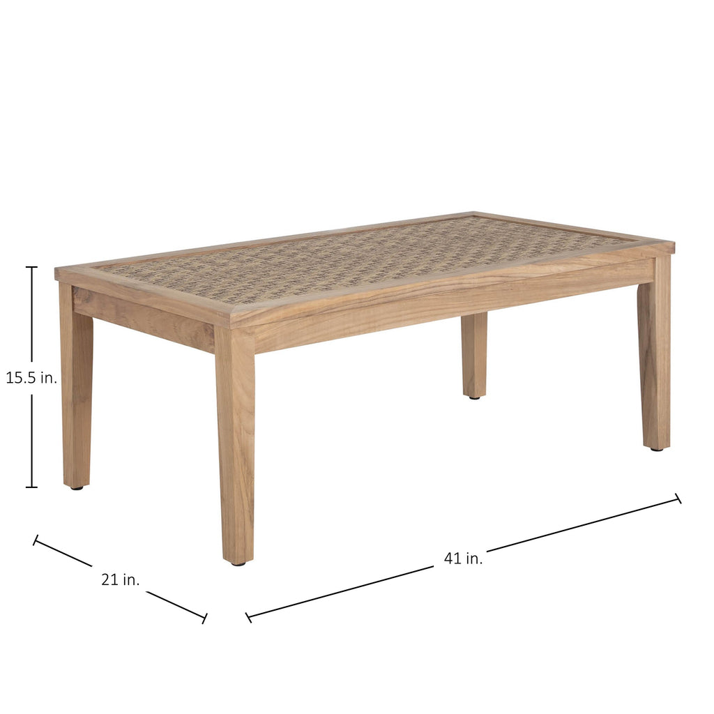 Savannah Rectangle Outdoor Four Leg Coffee Table