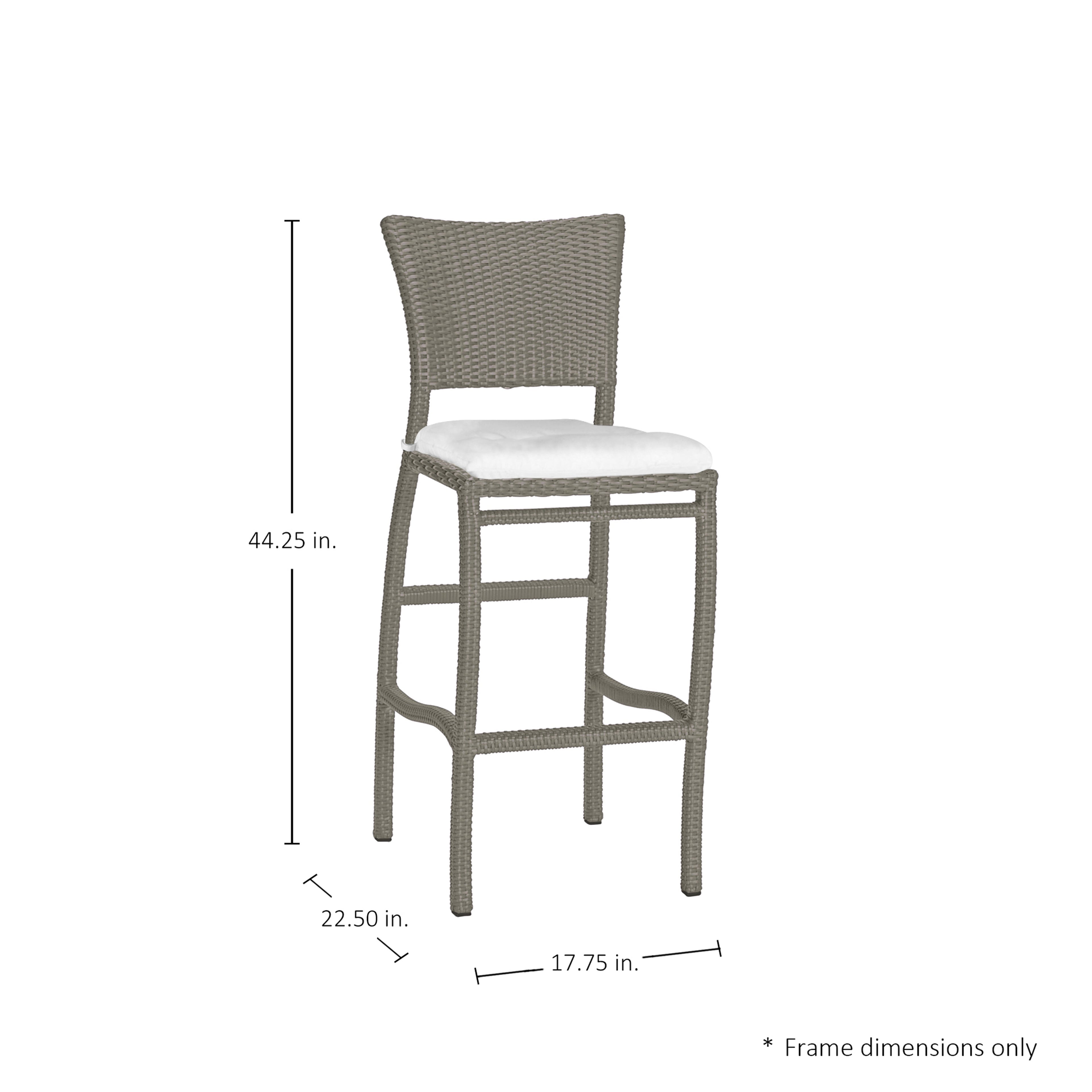 Skye Woven N-Dura Resin Wicker Outdoor Bar Stool