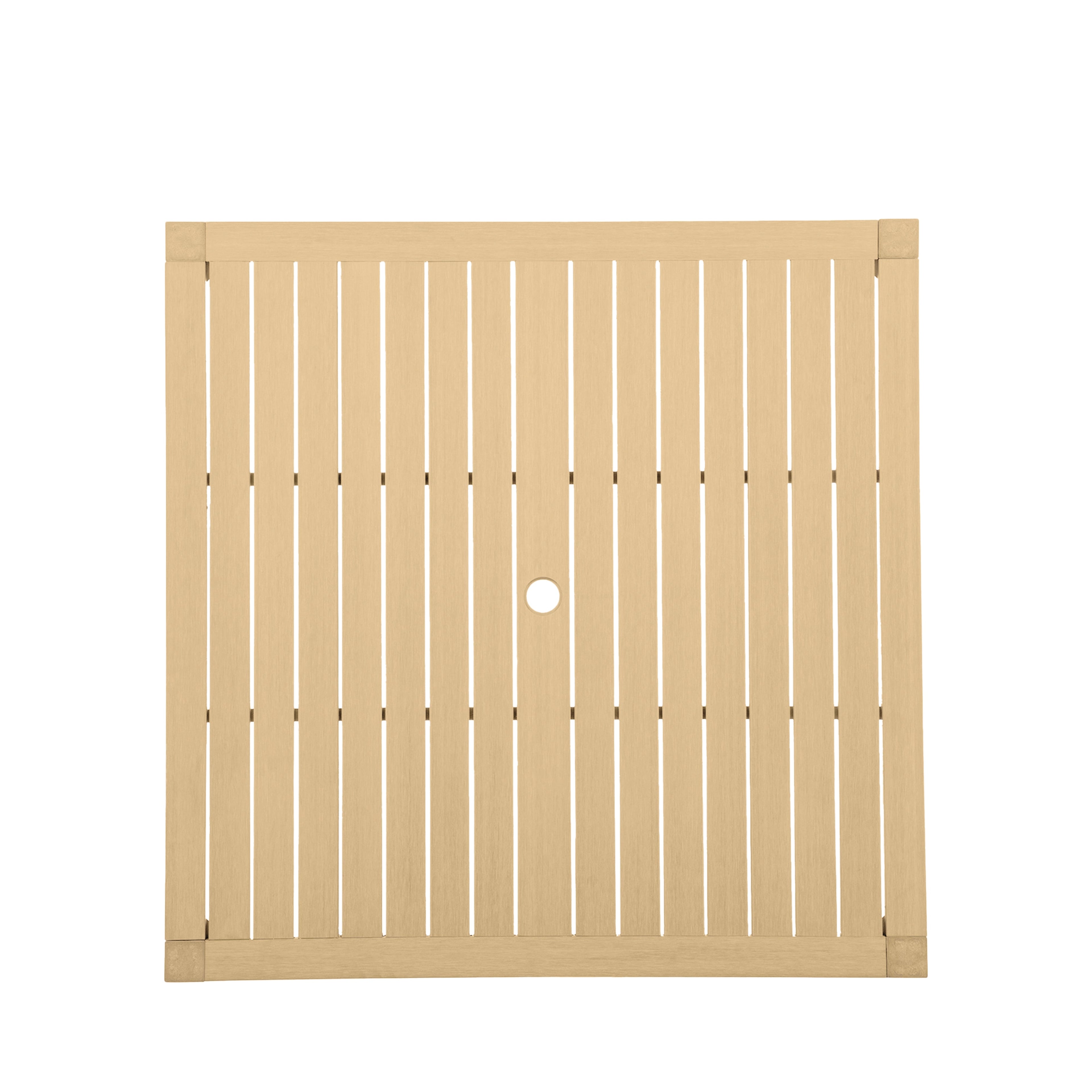 Portside 42" Square Outdoor Slatted Top Table