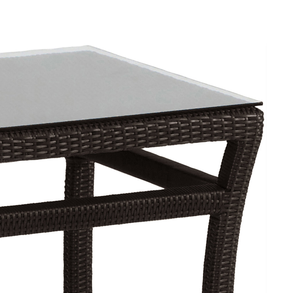 Club Woven Wicker 20" Square Outdoor End Table