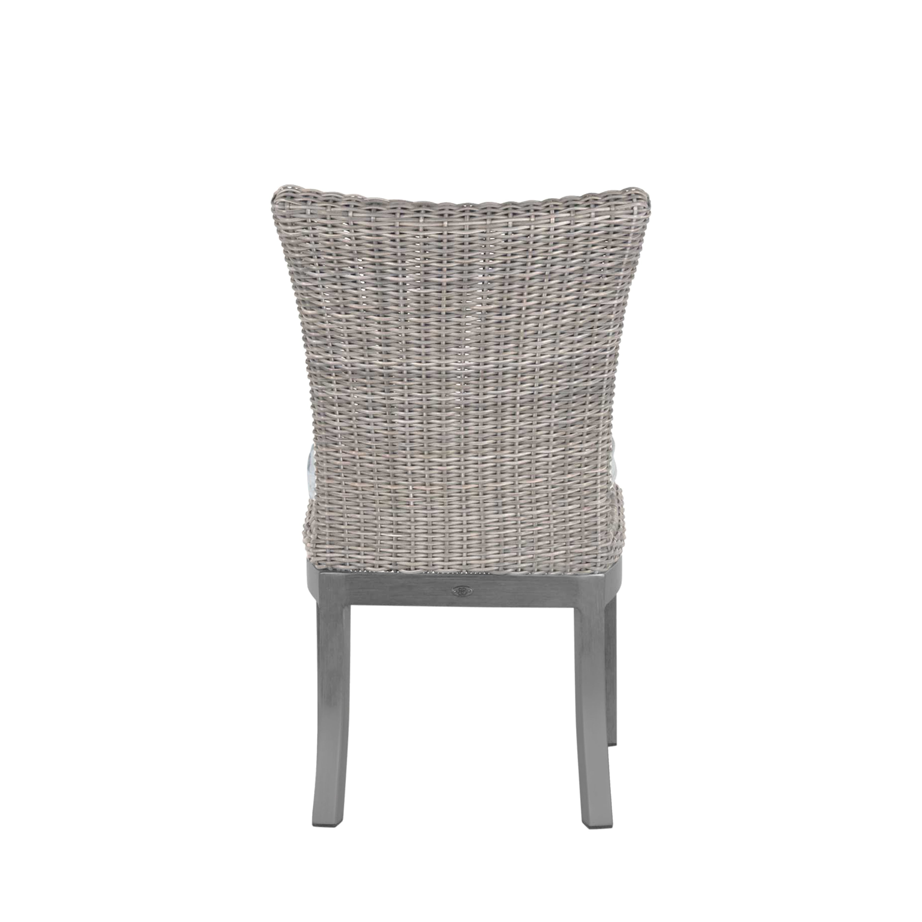 Rustic Woven Resin Wicker Outdoor Side Chair