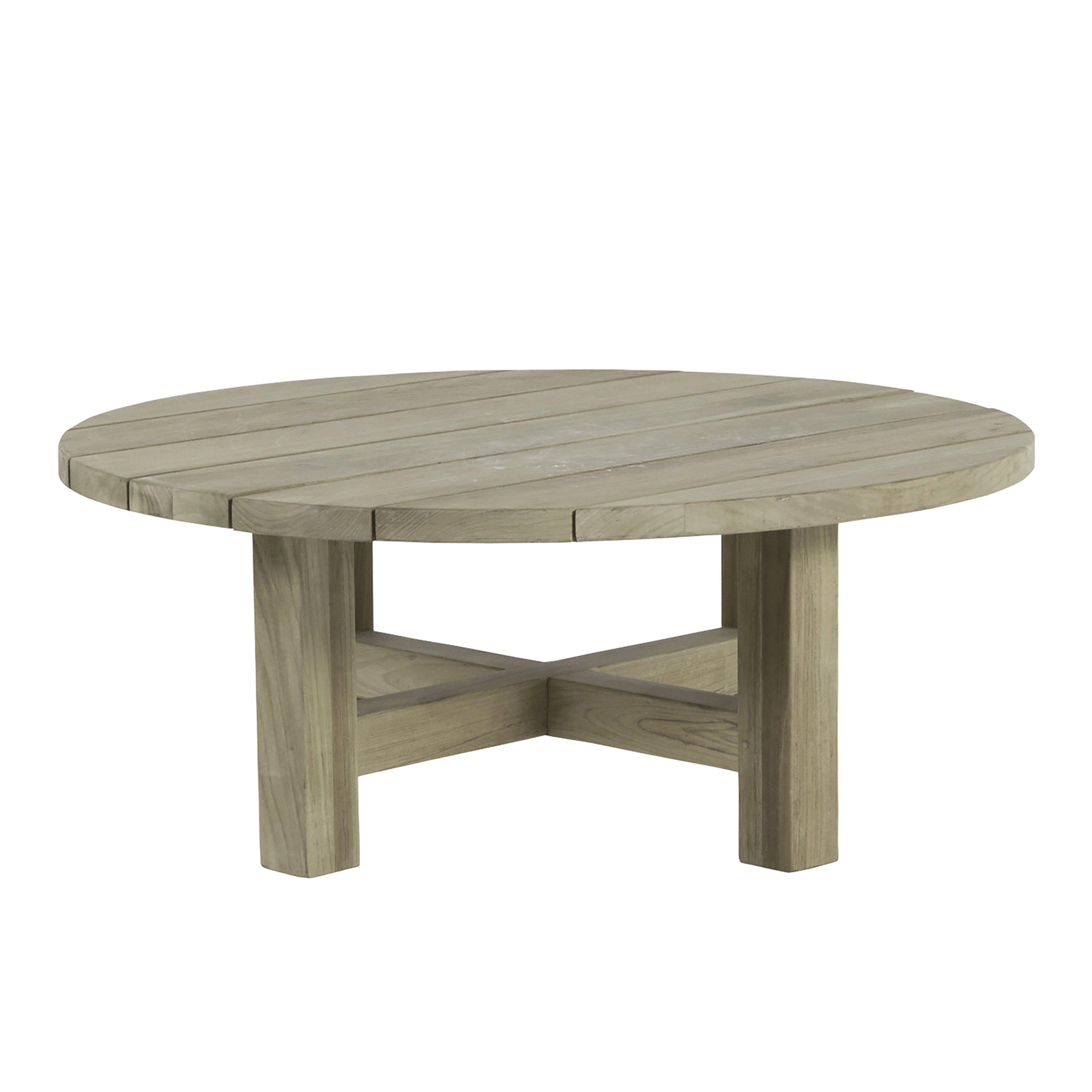Croquet Teak 40.25" Round Outdoor Coffee Table