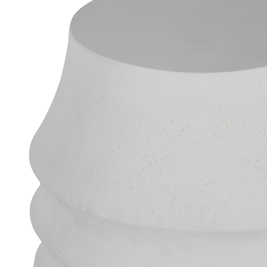 Egret Cast Stone 15" Round Outdoor Pedestal Stool