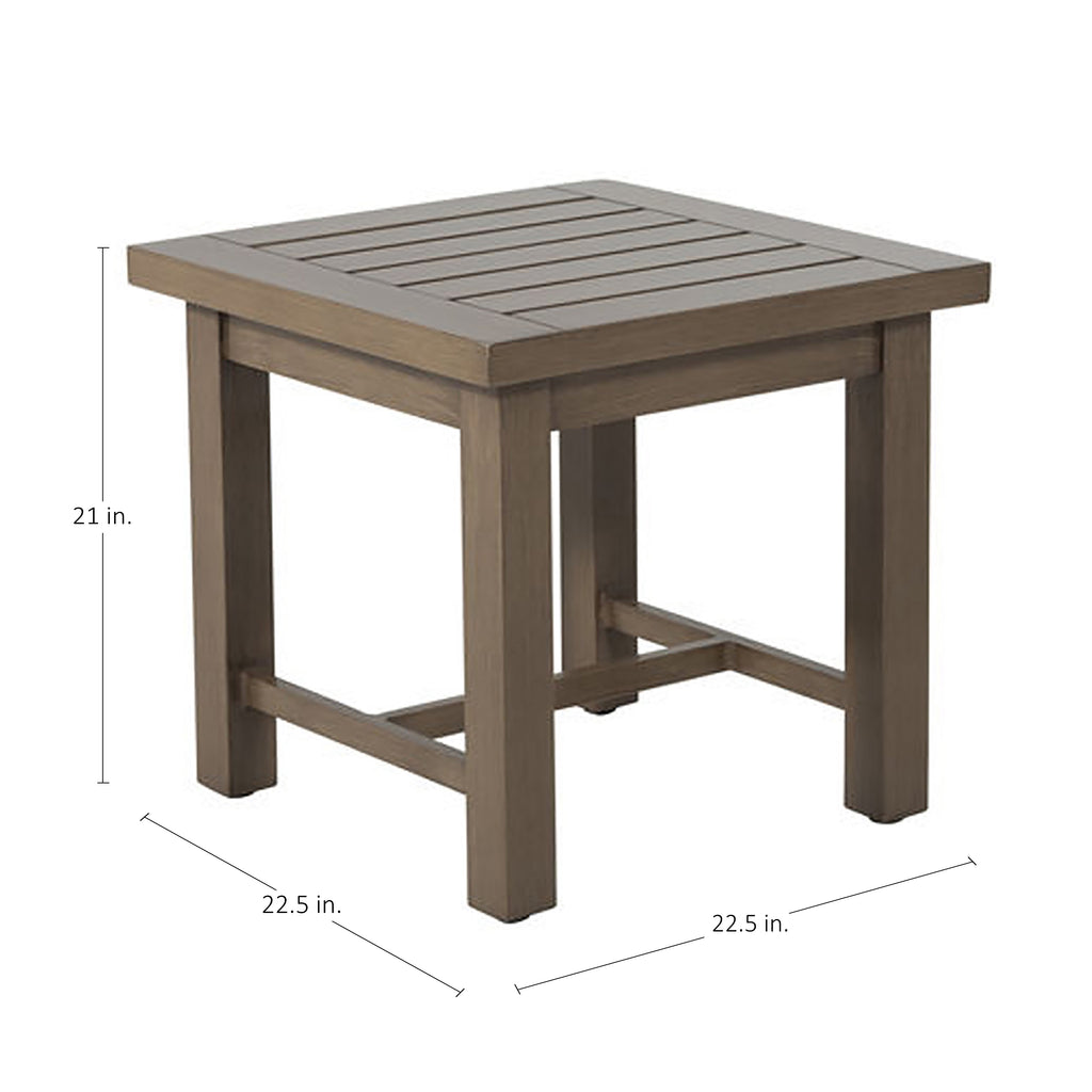 Club Aluminum 22.5" Square Outdoor End Table