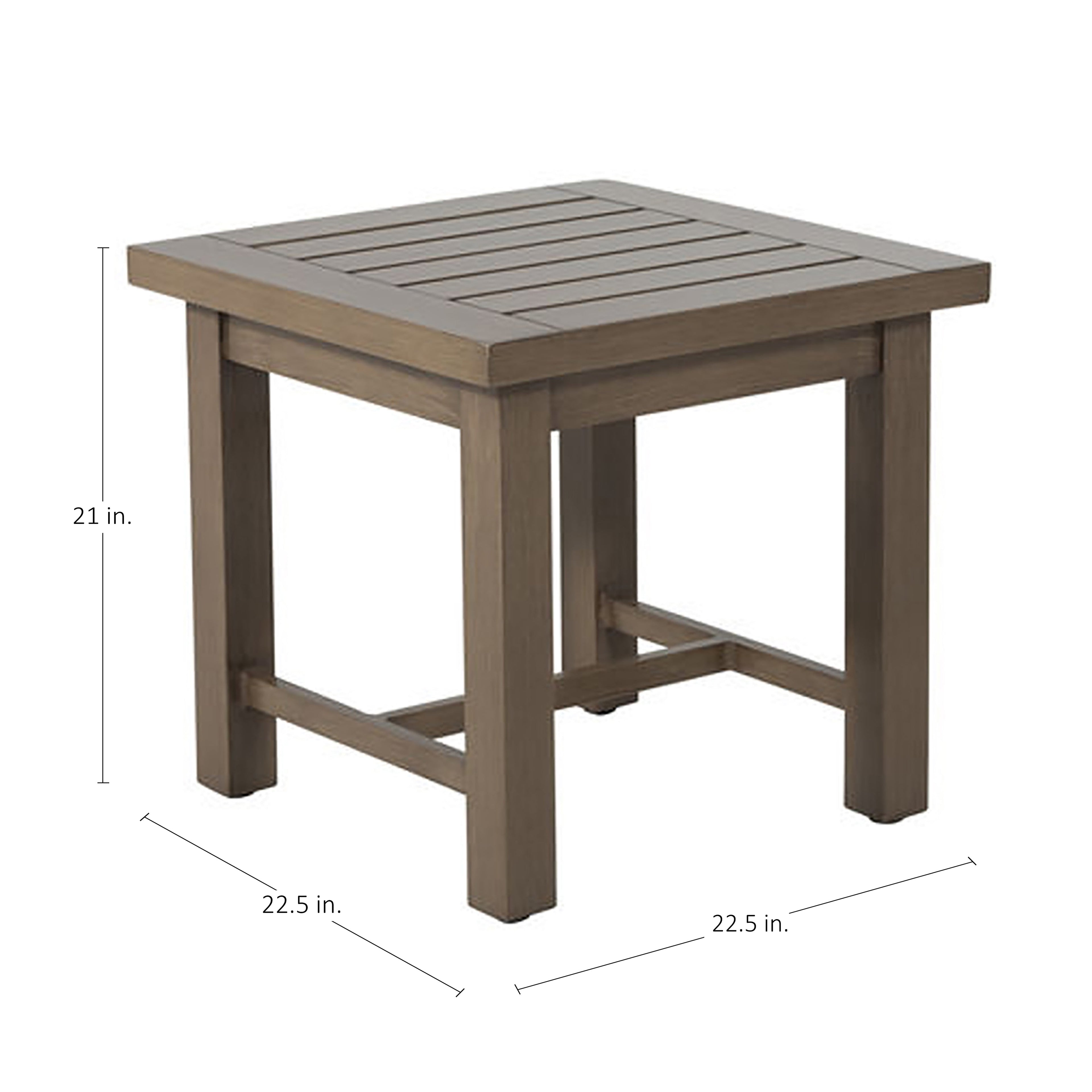 Club Aluminum 22.5" Square Outdoor End Table