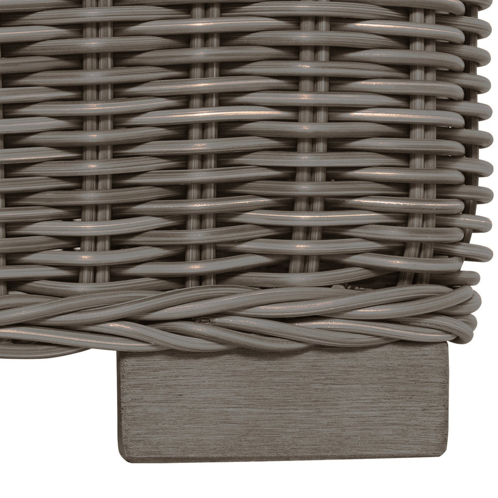Rustic Woven Resin Wicker Outdoor Lounge Chair