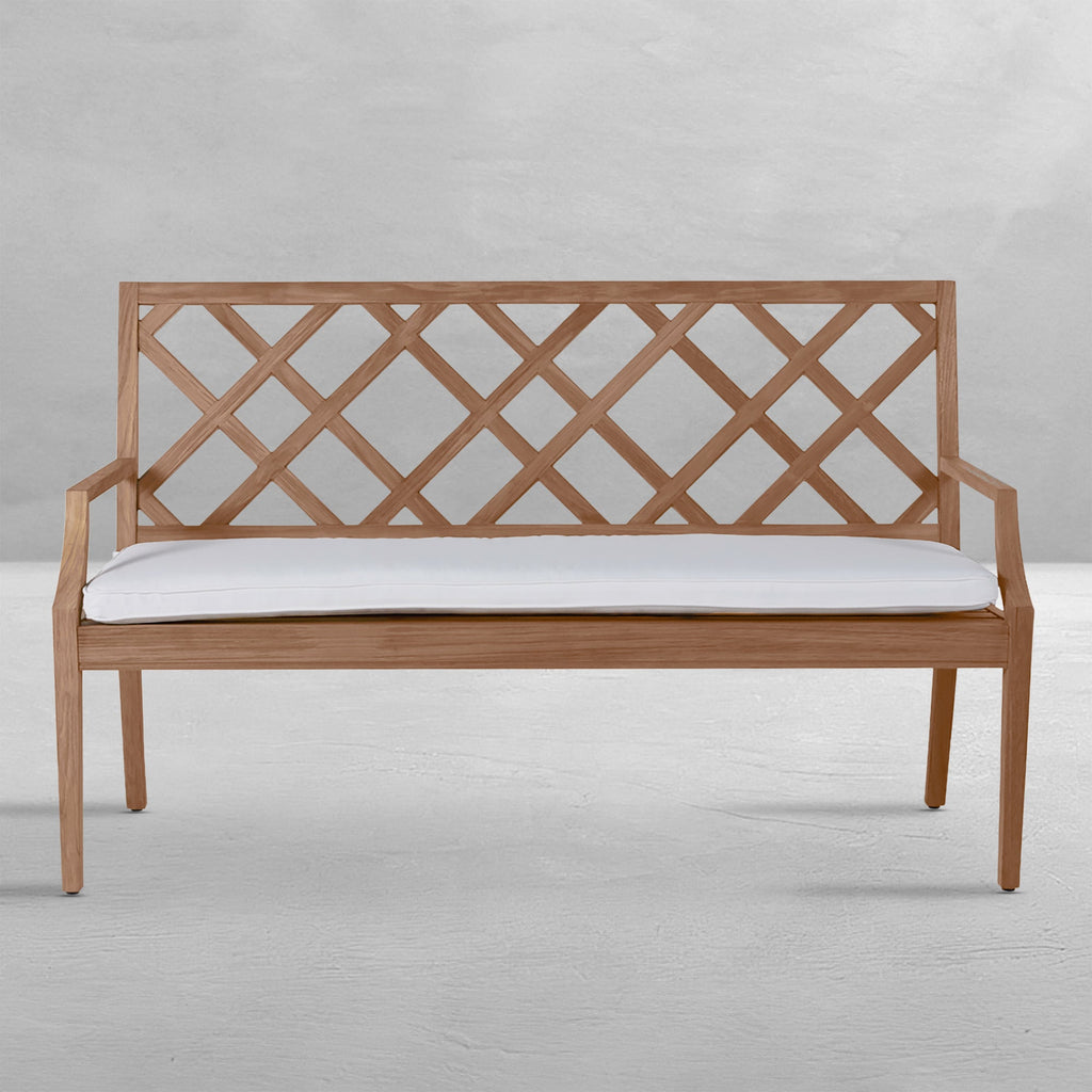 Haley Teak Outdoor Latticework Bench