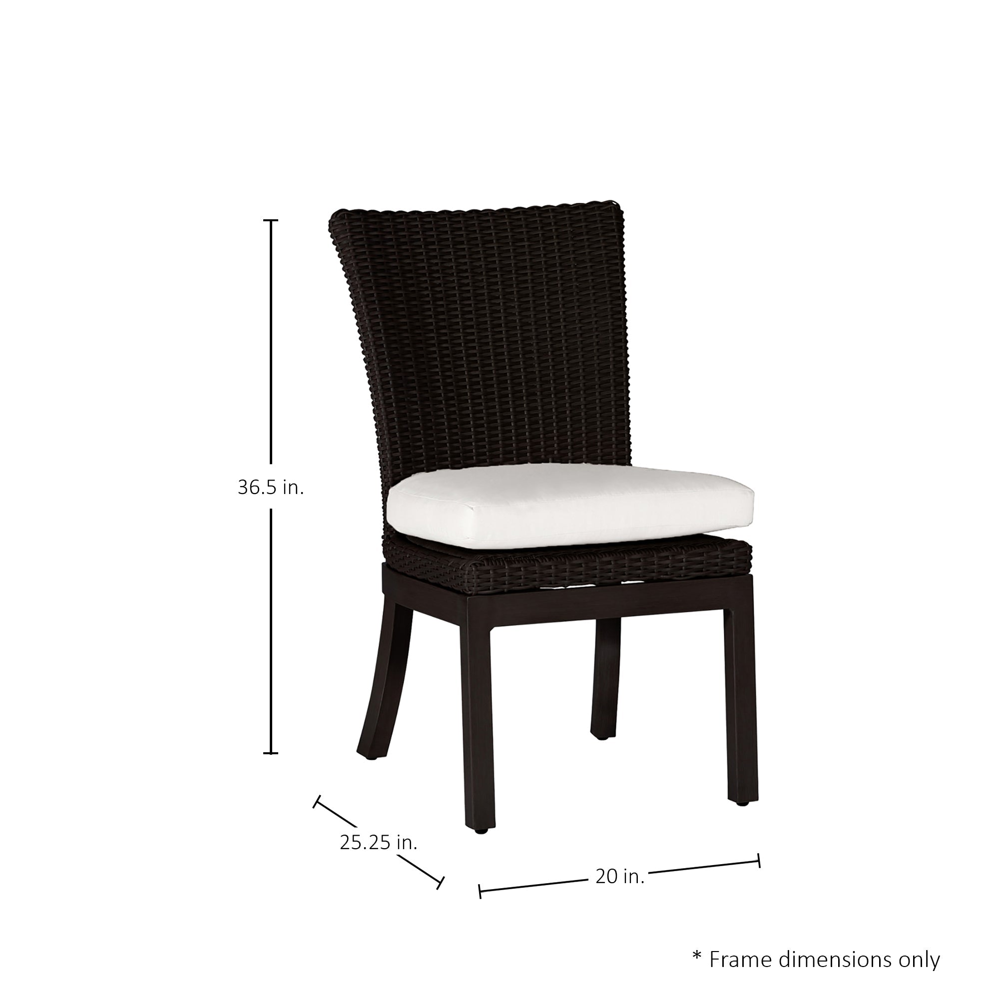 Rustic Woven Resin Wicker Outdoor Side Chair