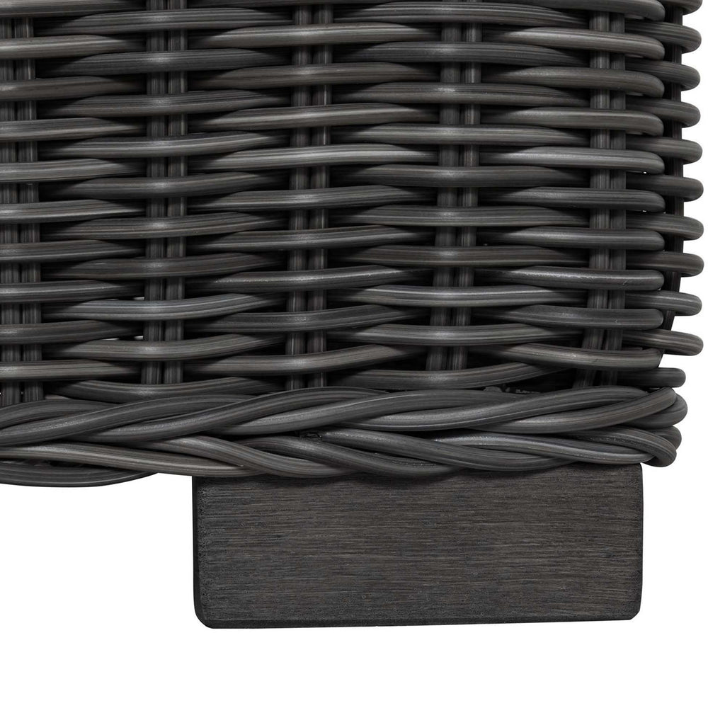 Rustic N-Dura Resin Wicker Outdoor Woven Ottoman