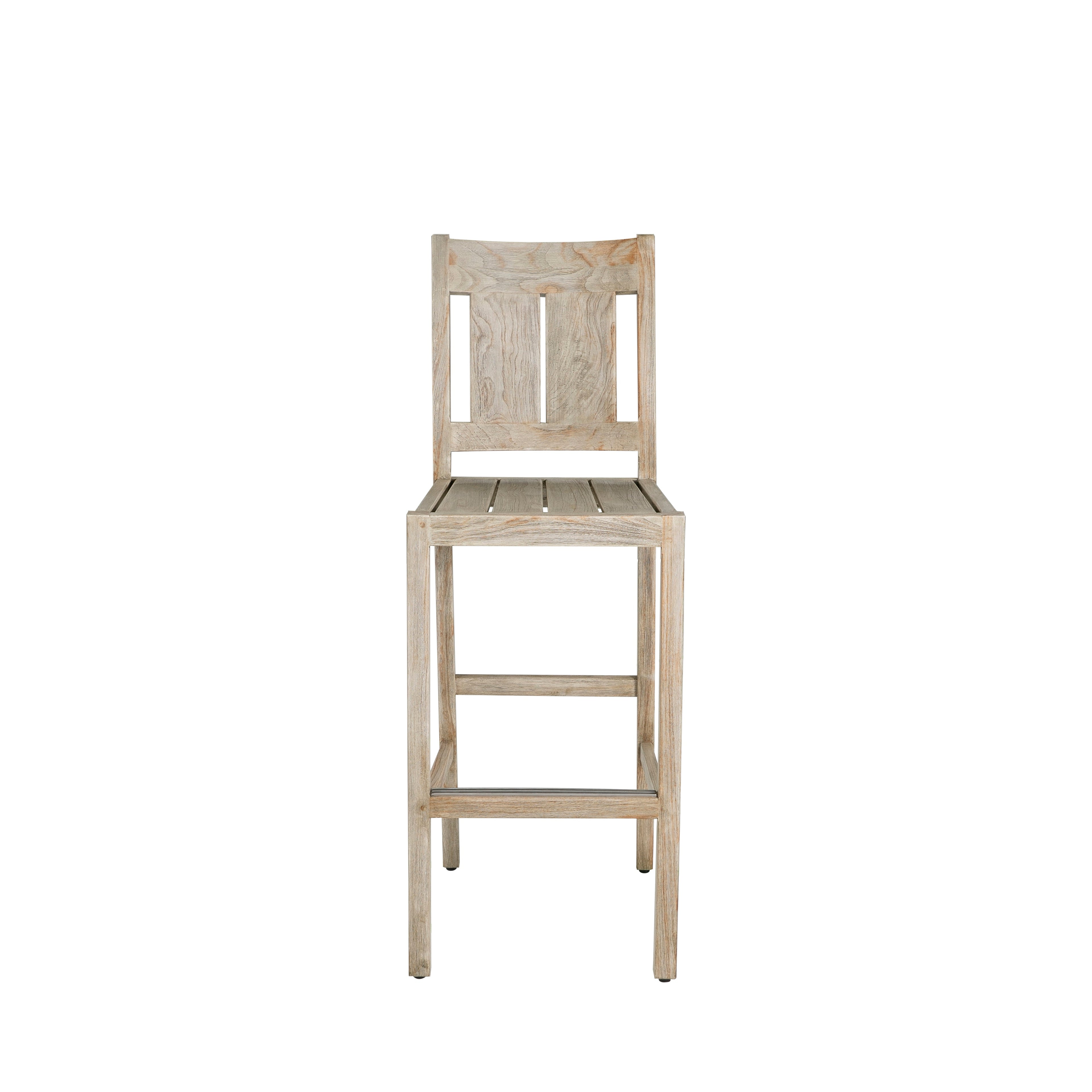 Croquet Teak Outdoor Bar Stool