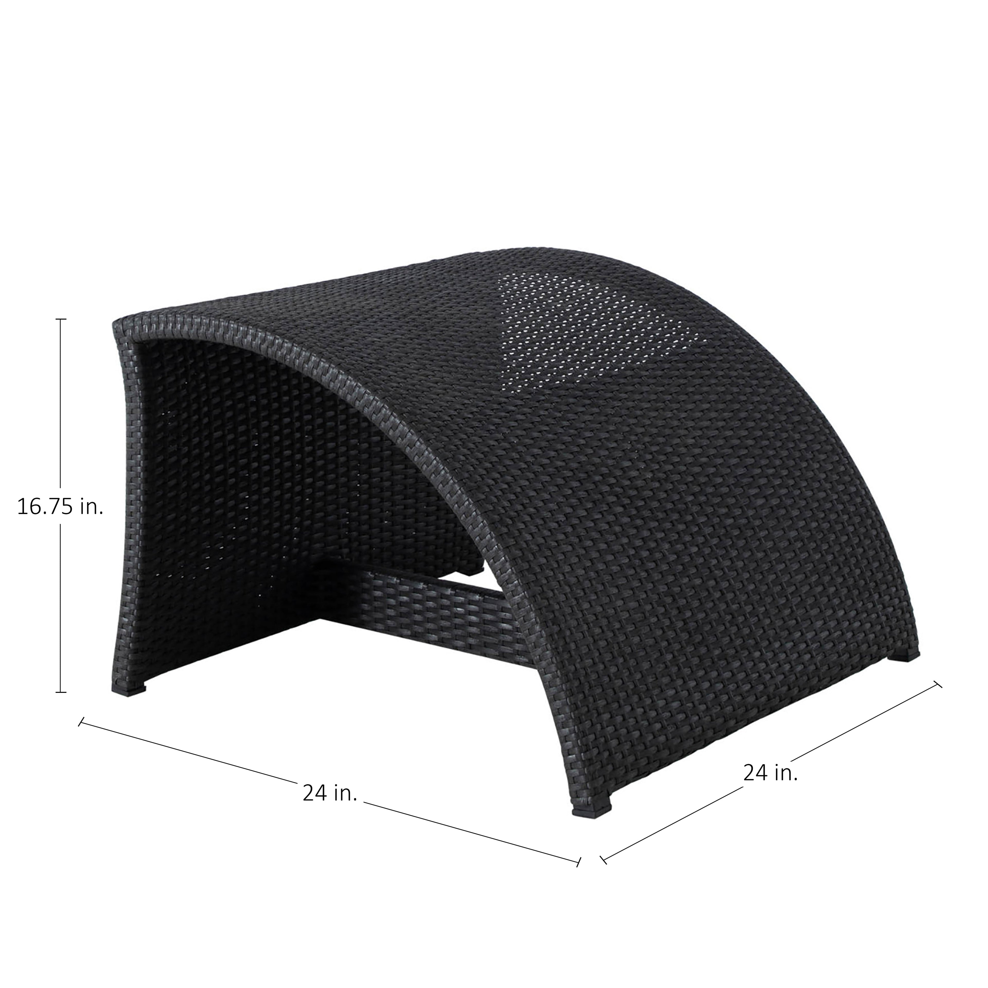 Halo N-Dura Resin Wicker Outdoor Woven Ottoman