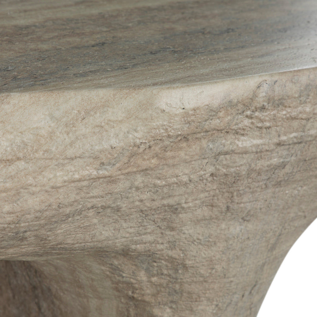 Ridge Cast Stone Outdoor Coffee Table