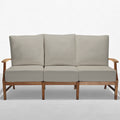 QS Croquet Teak Sofa, Natural Teak-Linen Dove