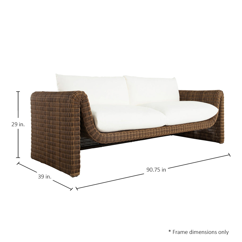 Como Resin Wicker Sofa