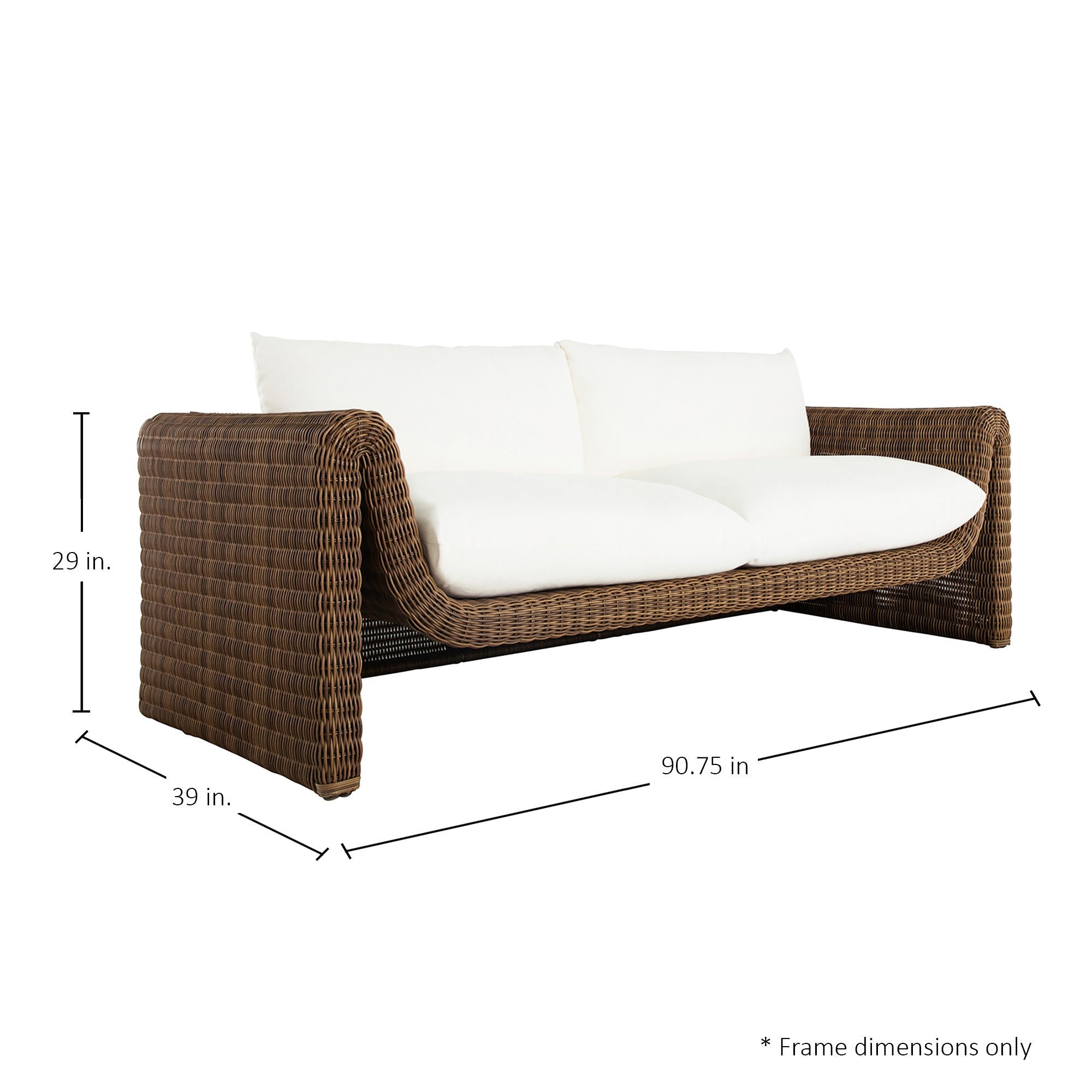 Como Resin Wicker Sofa