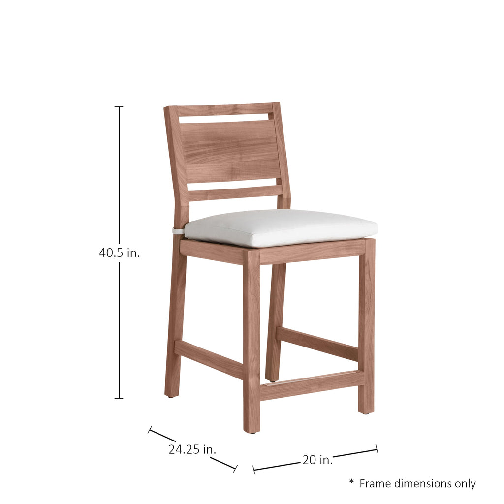 Avondale Teak Outdoor Counter Stool
