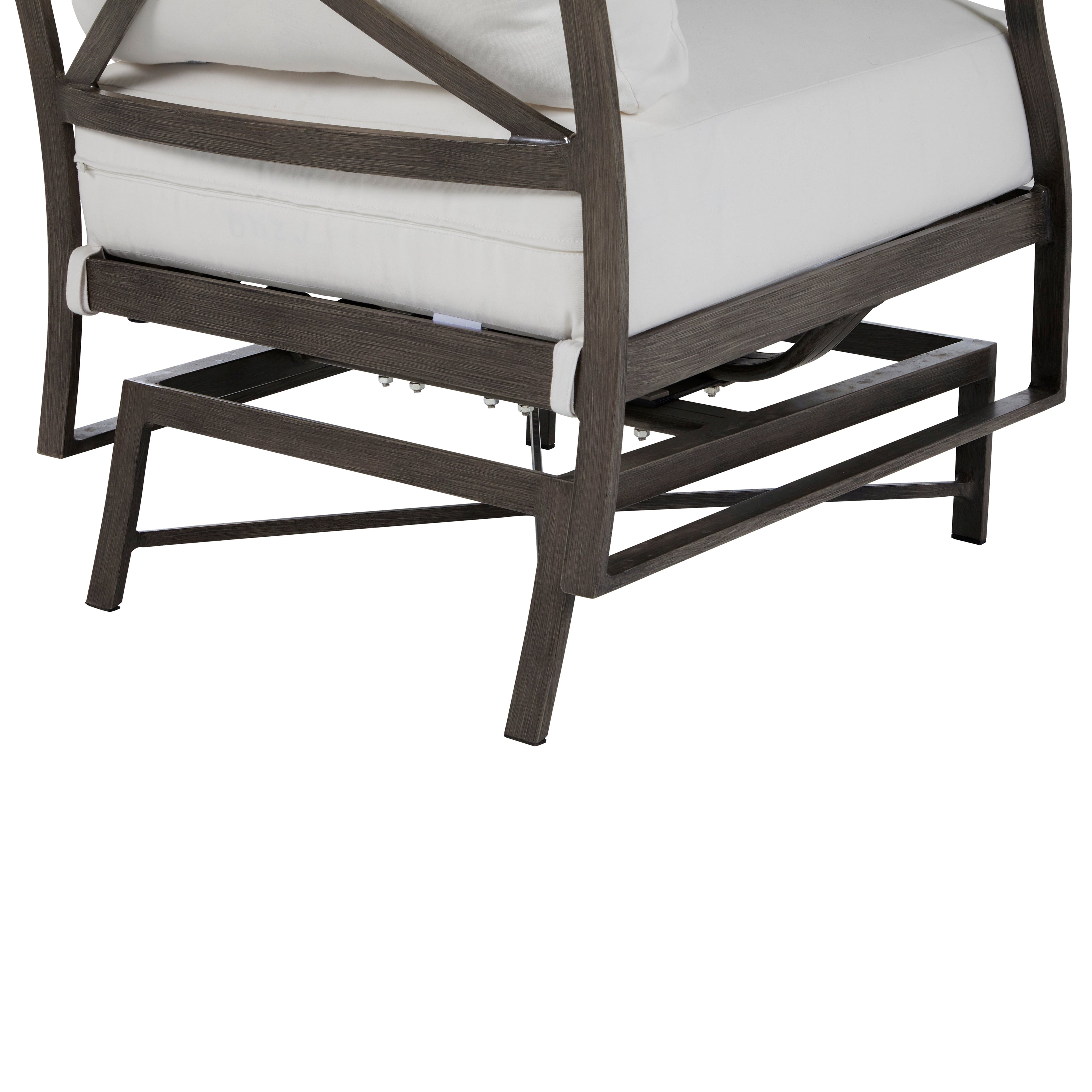 Monaco Aluminum Outdoor Spring Lounge Chair