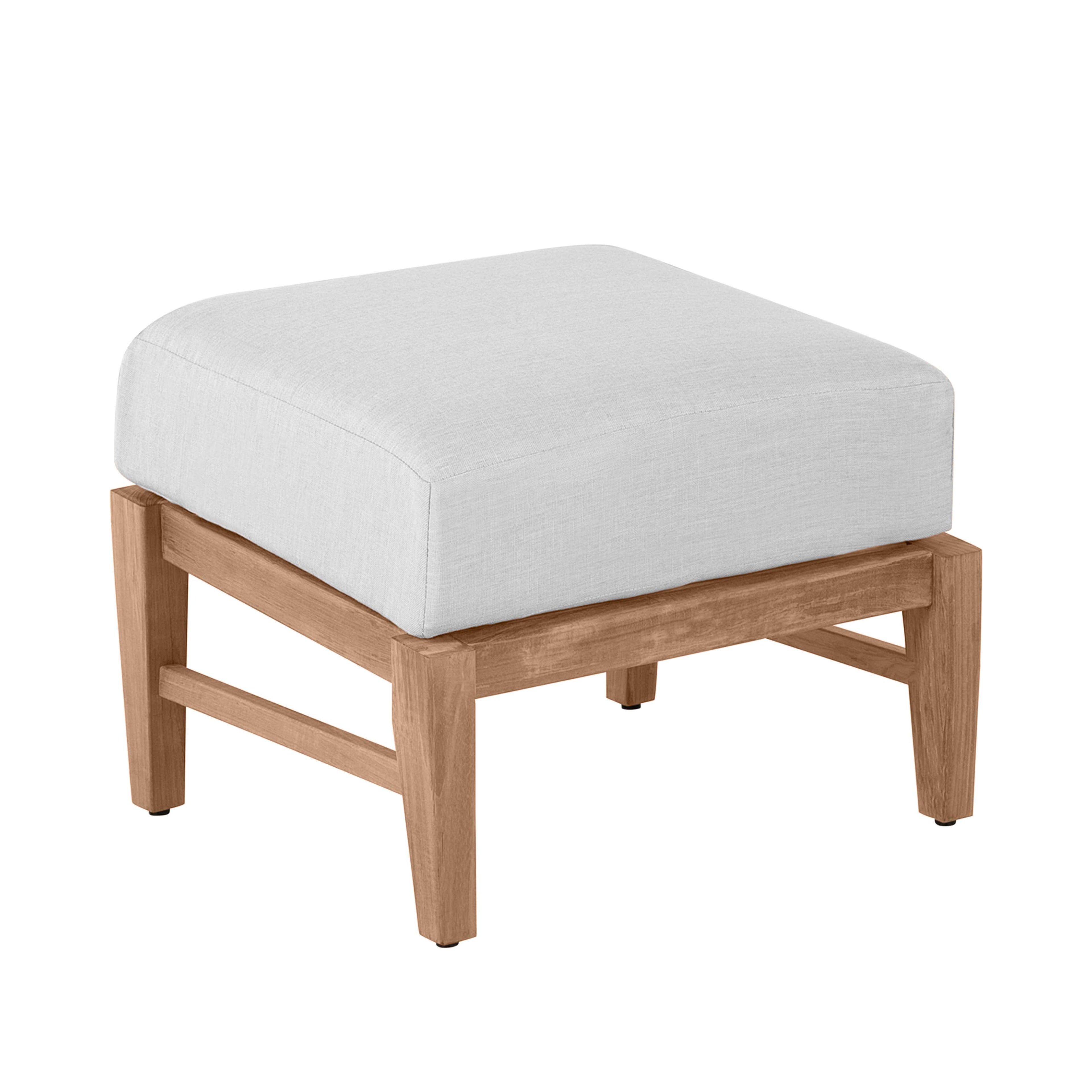 Croquet Teak Outdoor Woven Ottoman