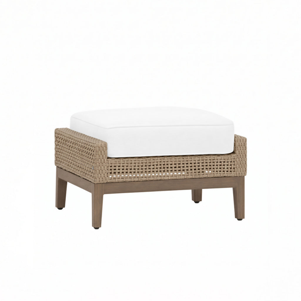 Peninsula Wicker Outdoor Woven Ottoman