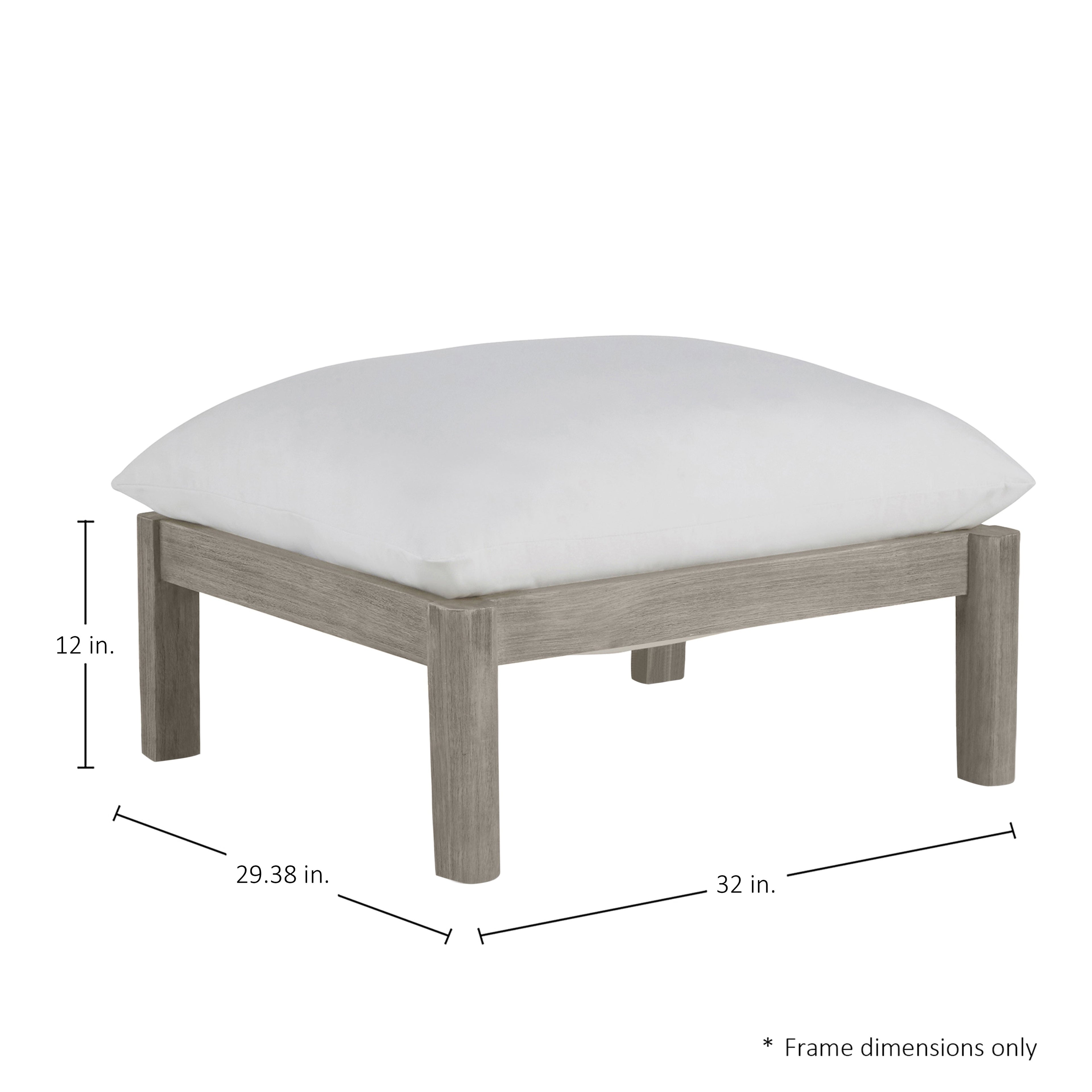 Monterey Teak Outdoor Woven Ottoman