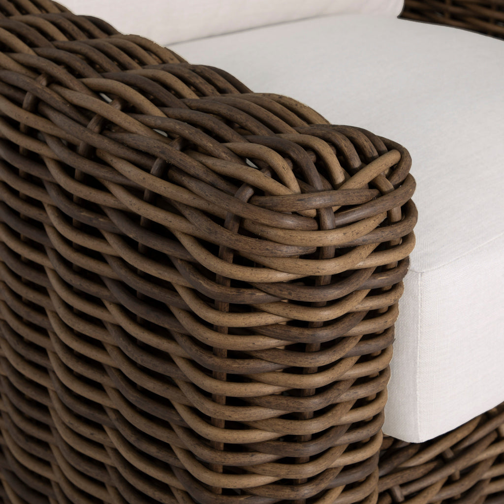 QS Montauk Swivel Lounge, Raffia-Bali Pearl