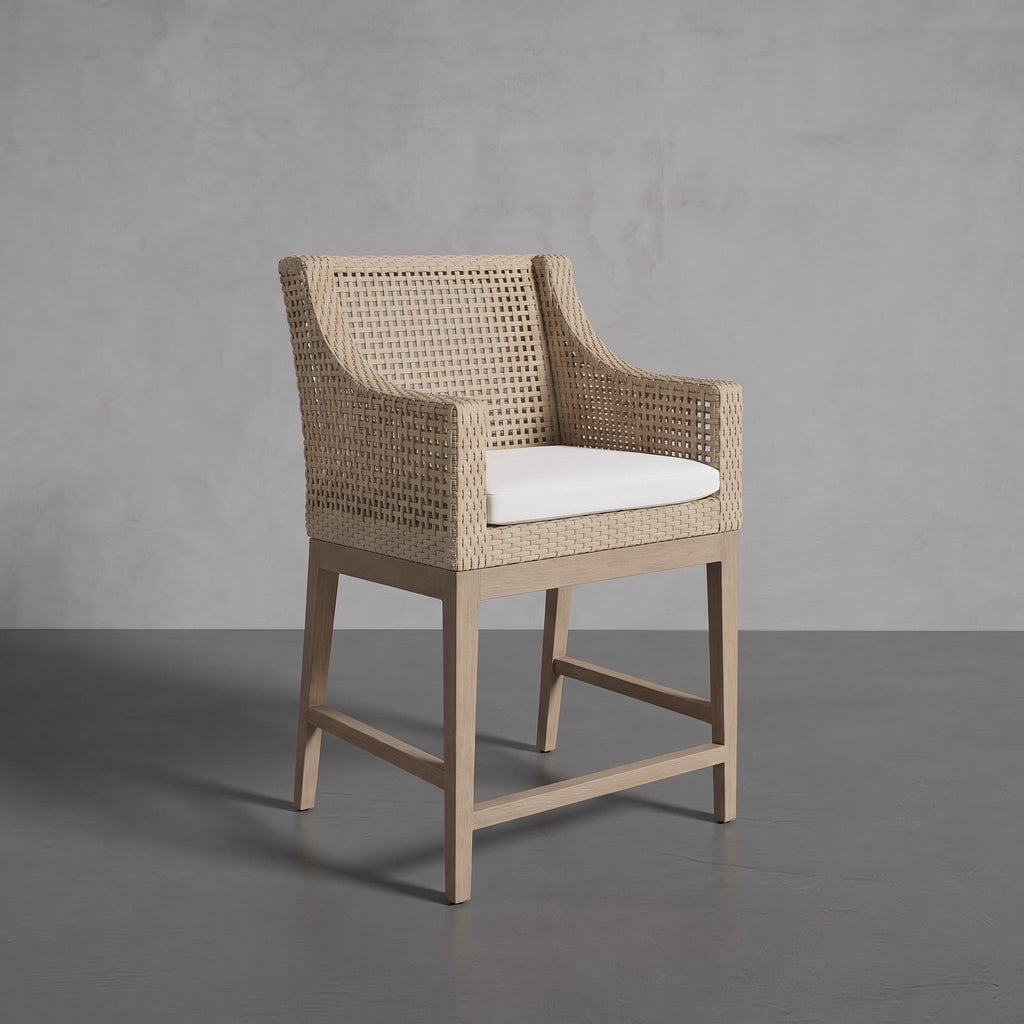 Peninsula Resin Wicker Outdoor Counter Stool