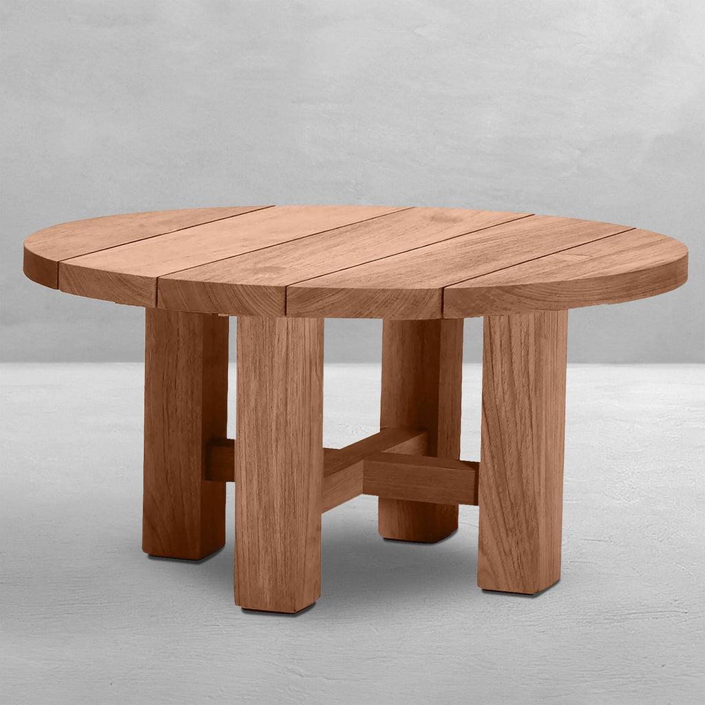 Croquet Teak 40.25" Round Outdoor Coffee Table