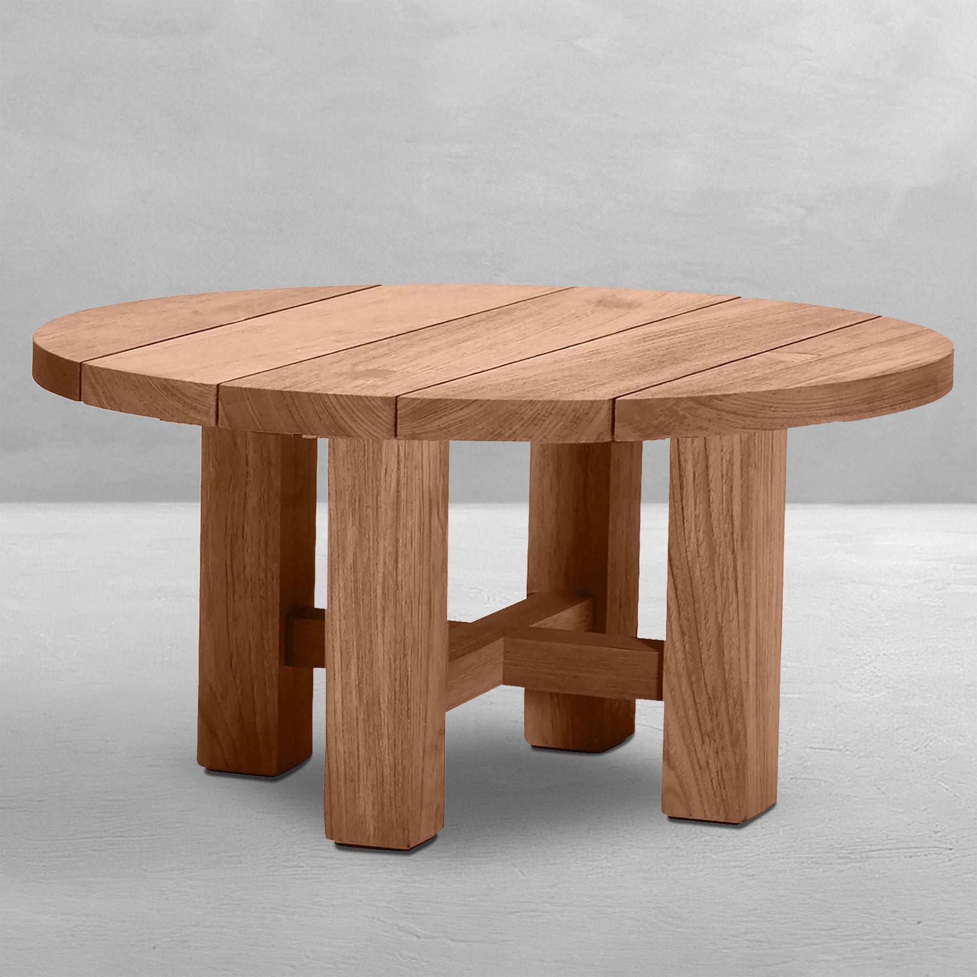Croquet Teak 40.25" Round Outdoor Coffee Table