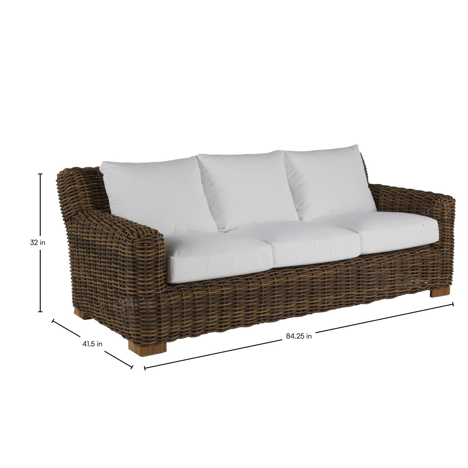 QS Montauk Sofa, Raffia-Bali Pearl