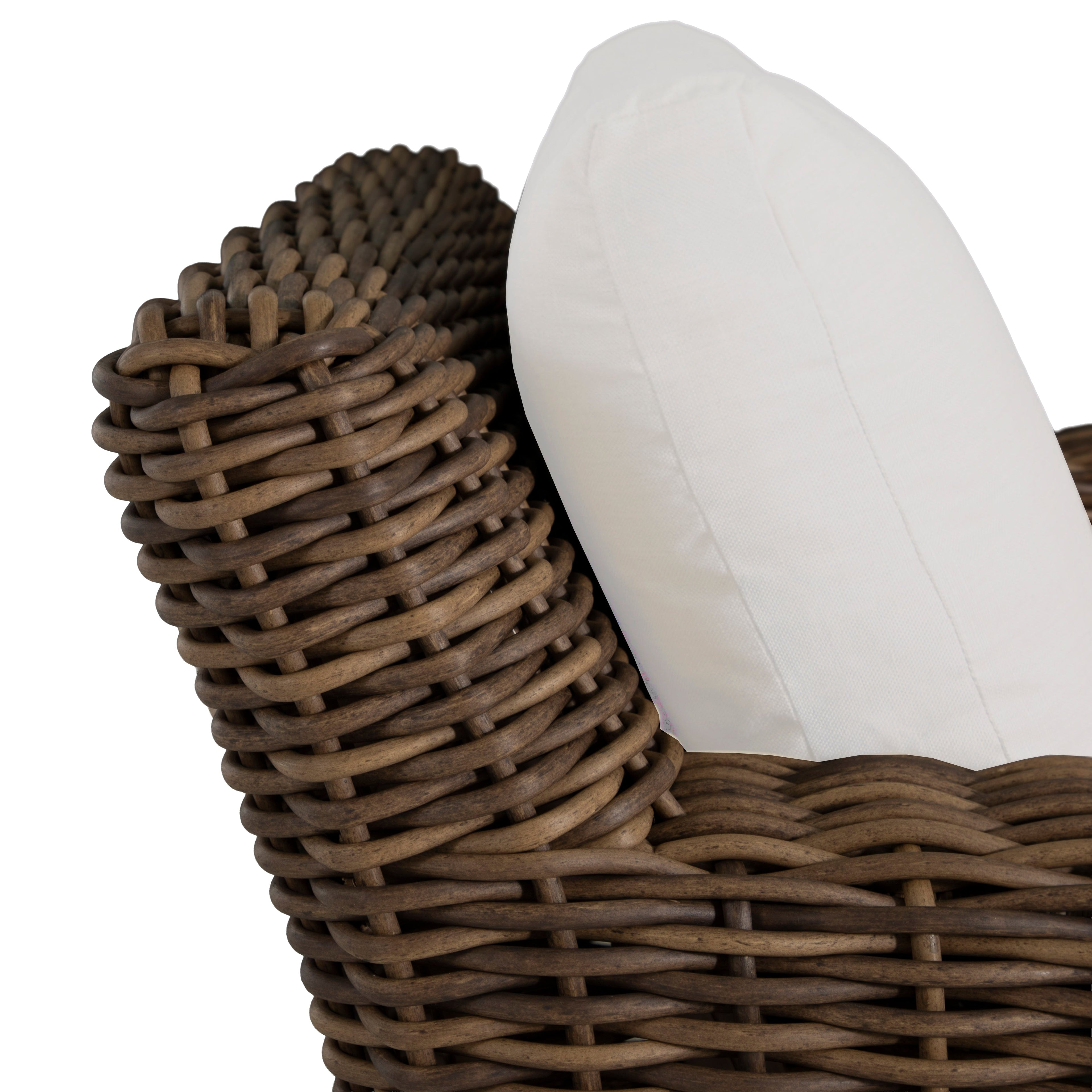 QS Montauk Swivel Lounge, Raffia-Bali Pearl