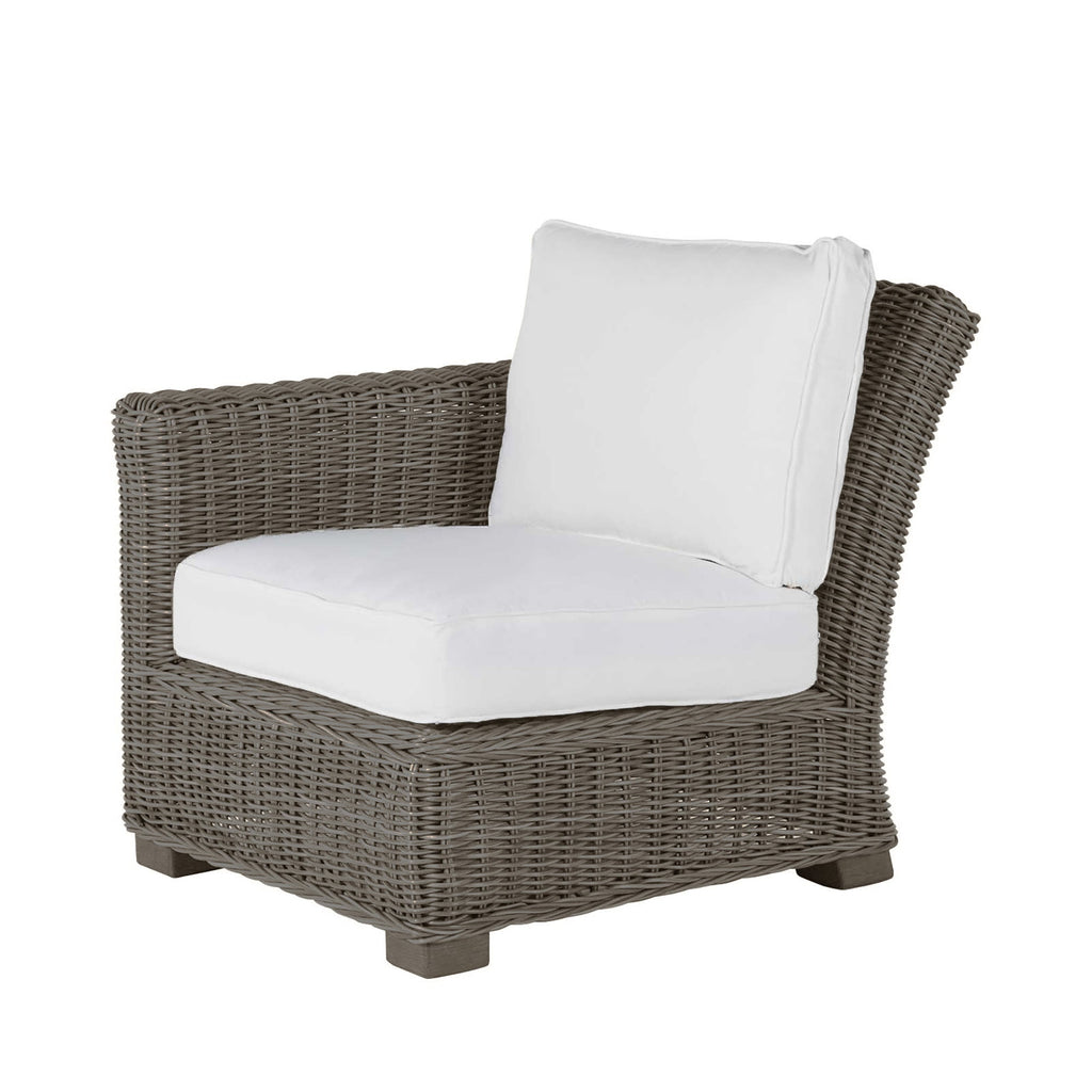 Rustic Resin Wicker Outdoor LAF Sectional Sofa