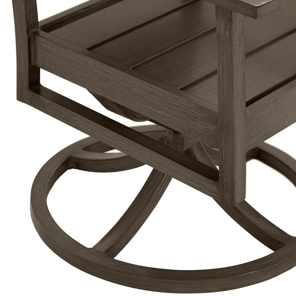 Charleston Aluminum Swivel Rocking Arm Chair
