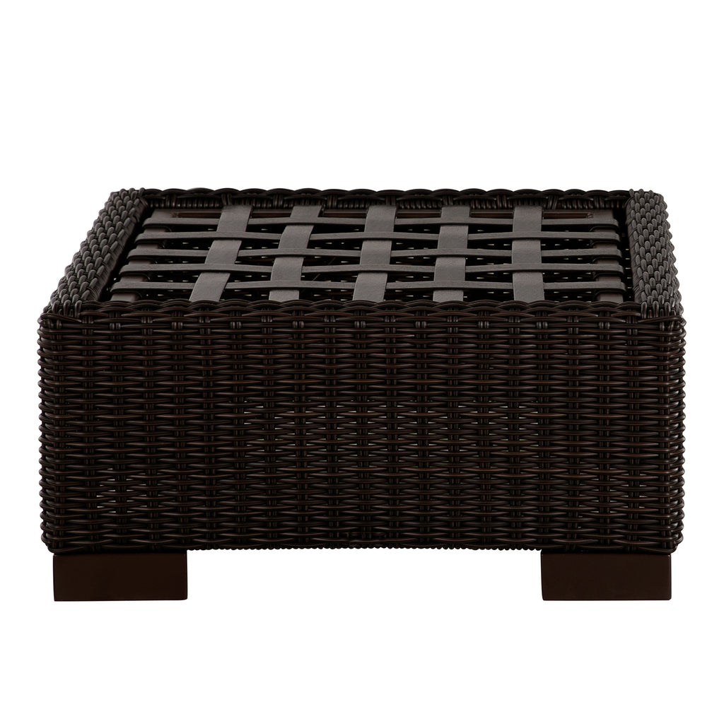 Club N-Dura Resin Wicker Outdoor Woven Ottoman