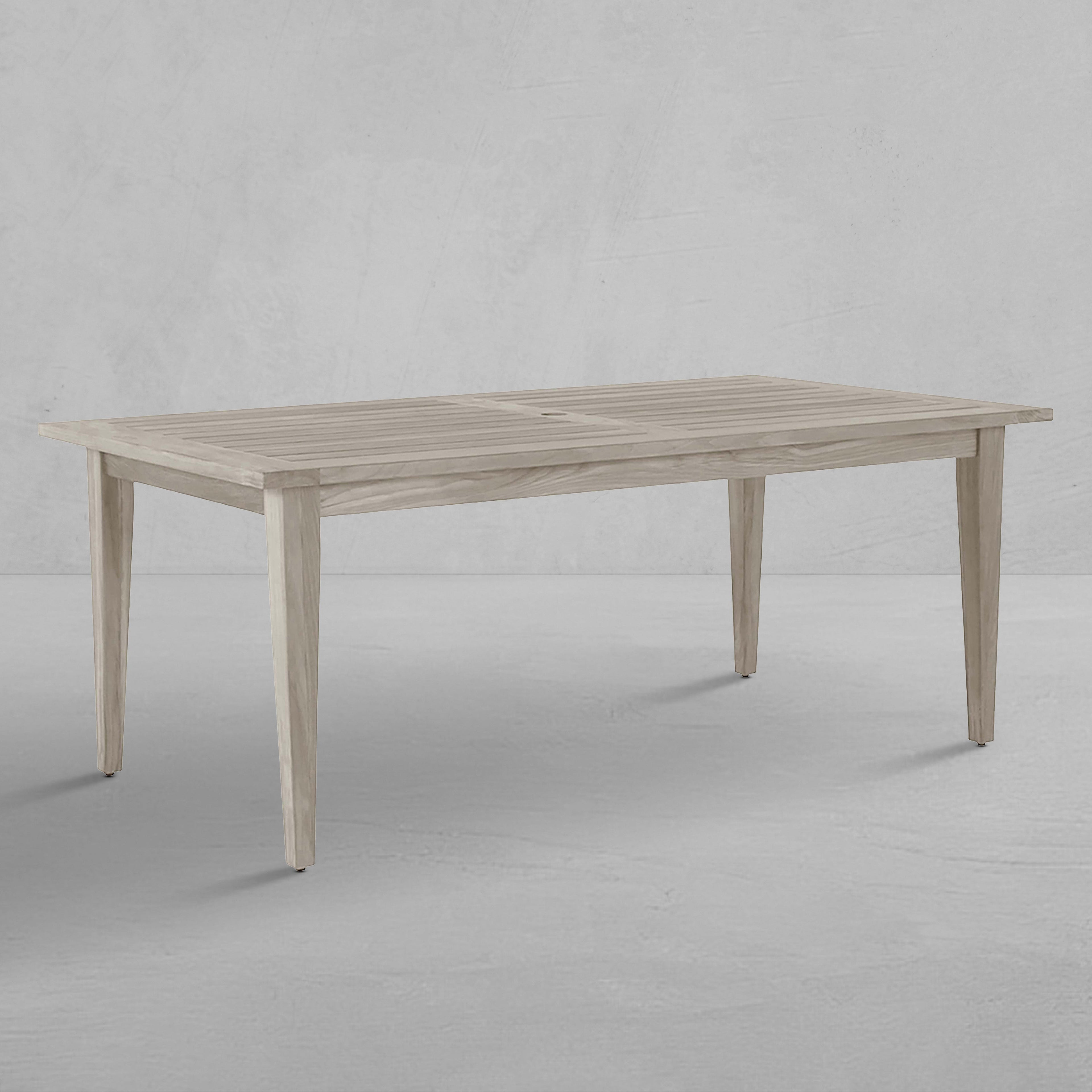 Croquet Teak 77"x 42" Rectangle Outdoor Farm Table