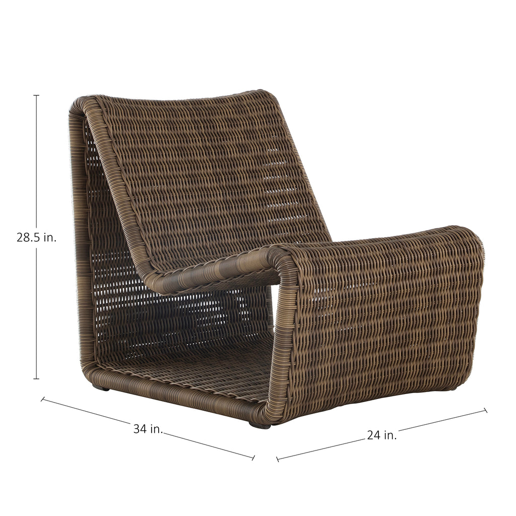 Como Resin Wicker Lounge