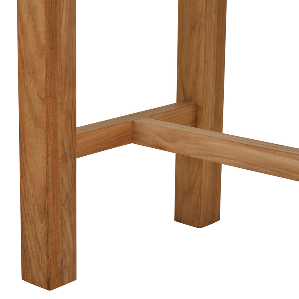 Croquet Teak 71" x 24" Rectangle Outdoor Bar Table