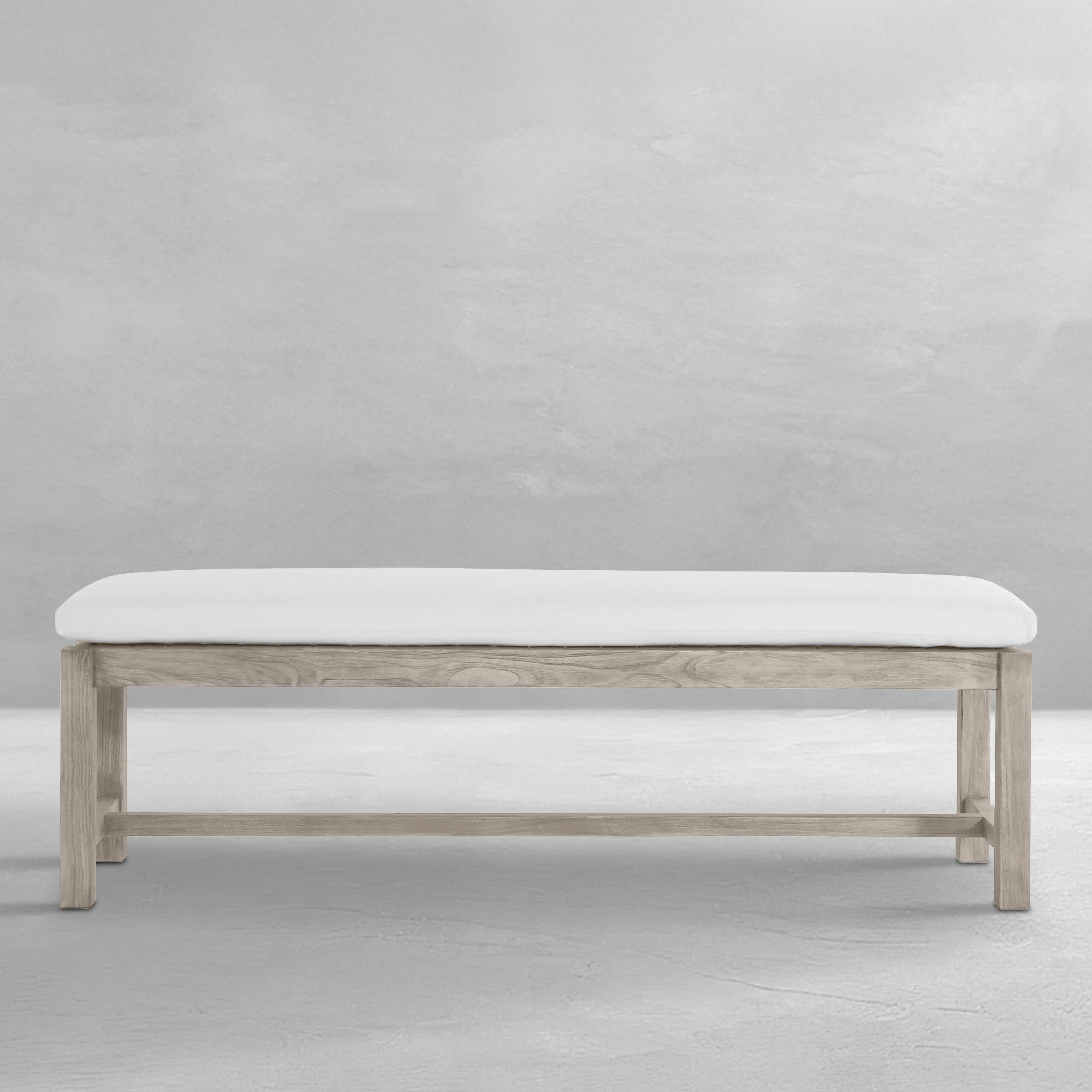 Club Teak Backless Outdoor Bench